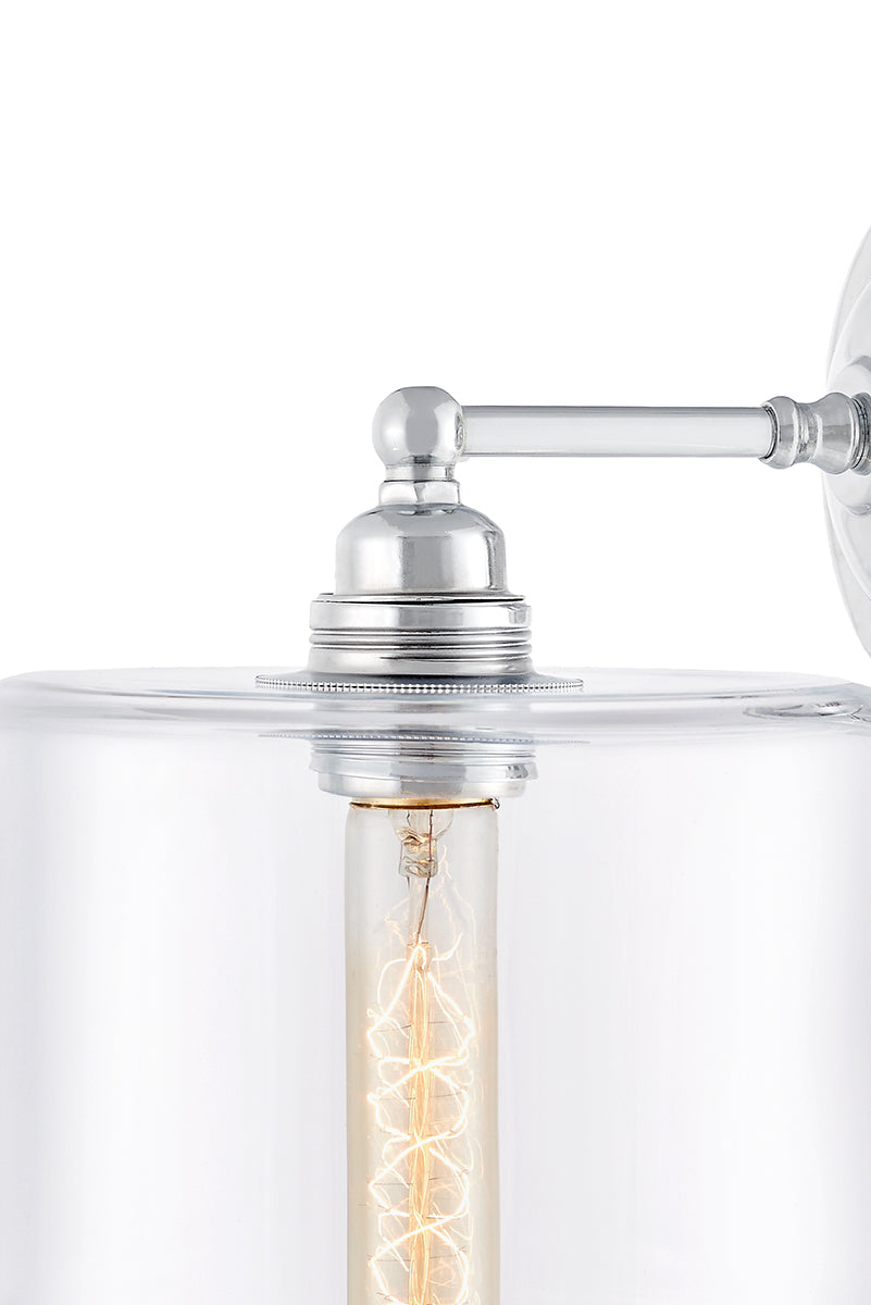 Nástěnné svítidlo LONGIS IV transparentní s lesklým chromem