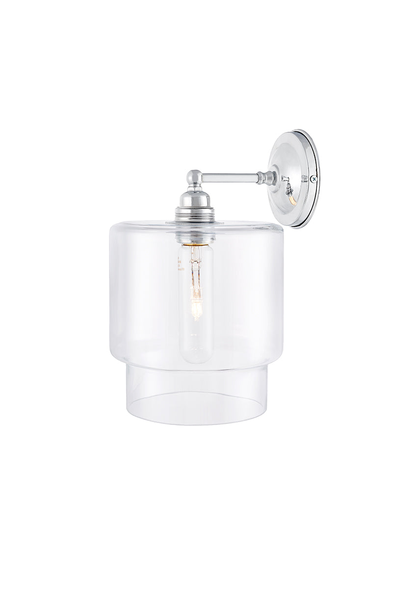 LONGIS IV wall lamp transparent with shiny chrome