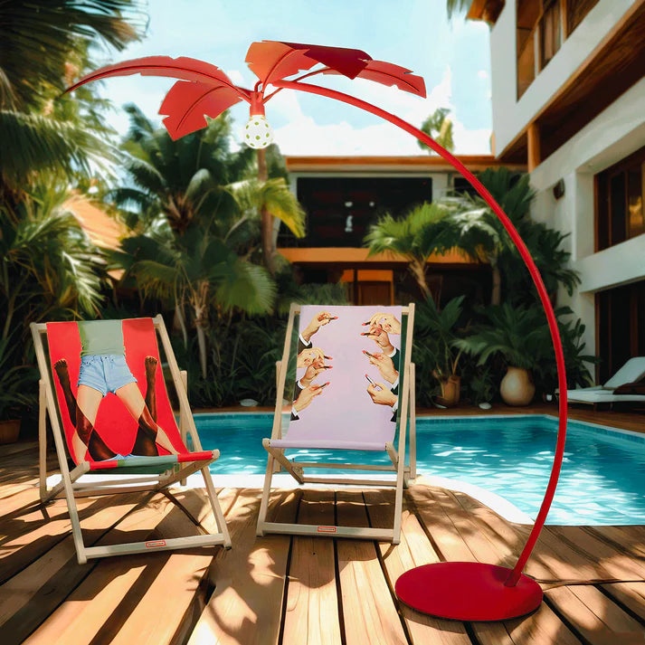 Arc floor lamp LA PALMA red