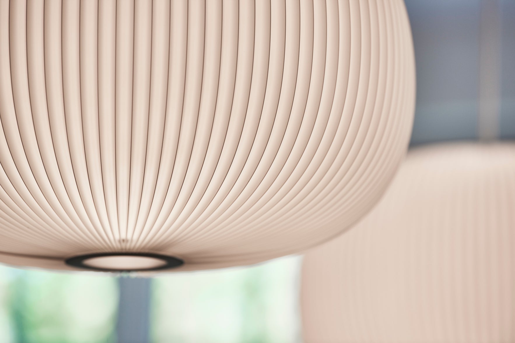 Hanging Lamp MODEL 132 LAMELLA 1 white with gold finish