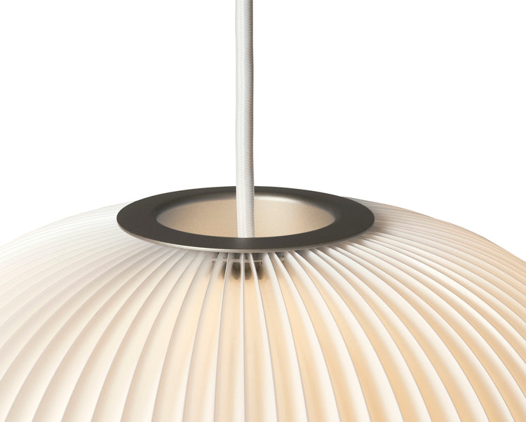 Hanging Lamp MODEL 135 LAMELLA 4 white with silver finish