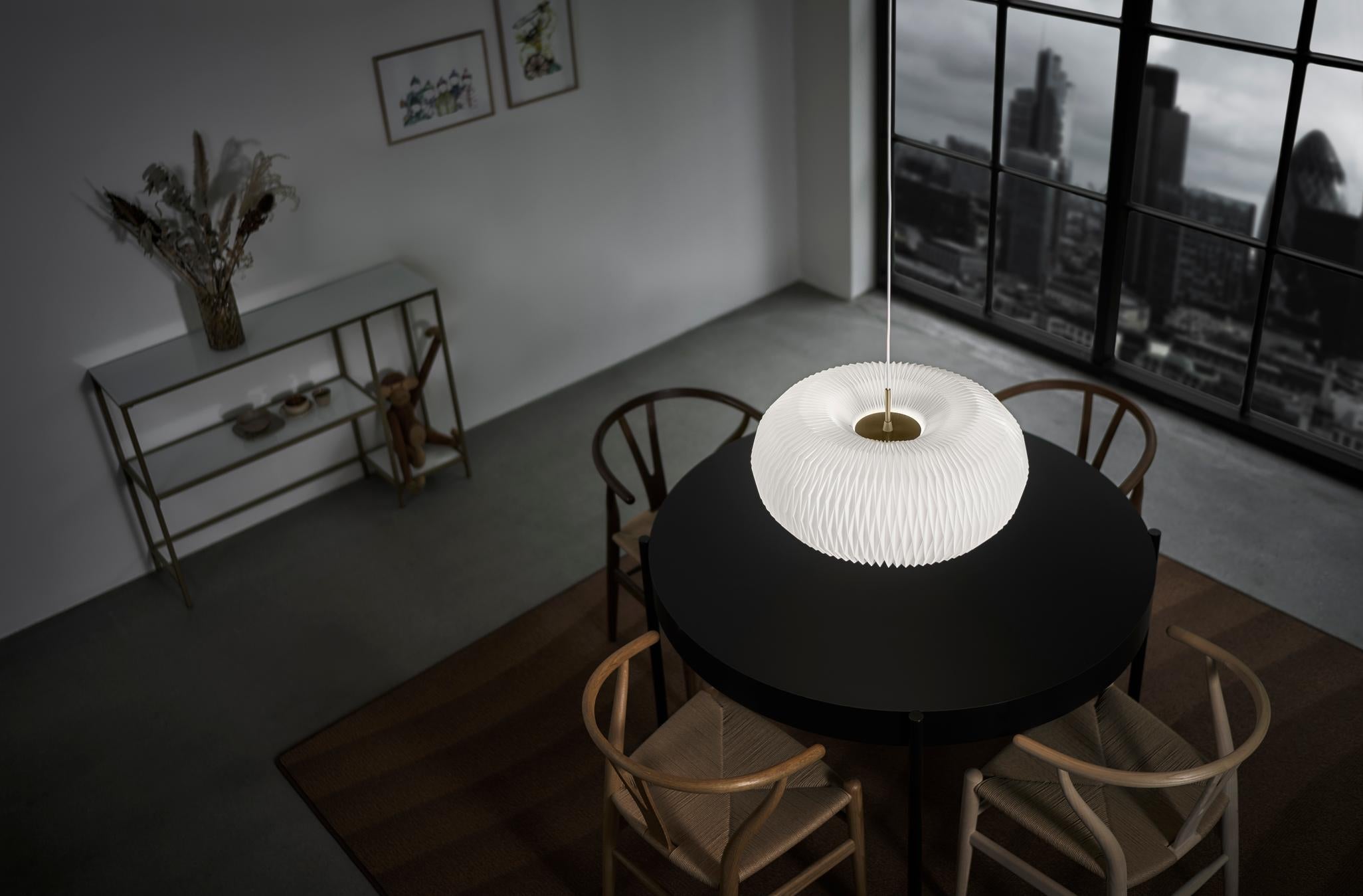 Hanging Lamp MODEL 195 DONUT white with silver