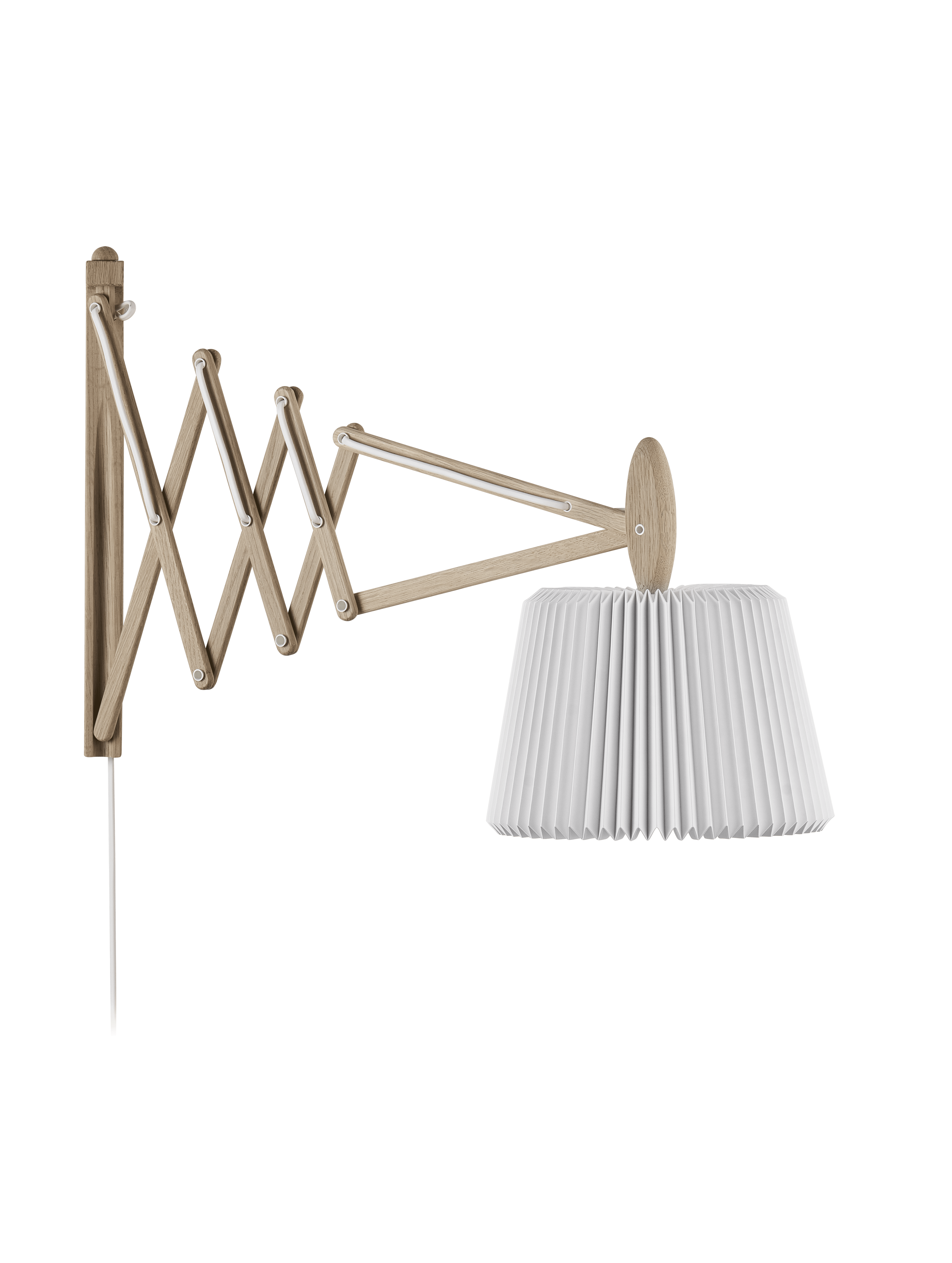 Wall lamp MODEL 233 120 SAX white with light oak base