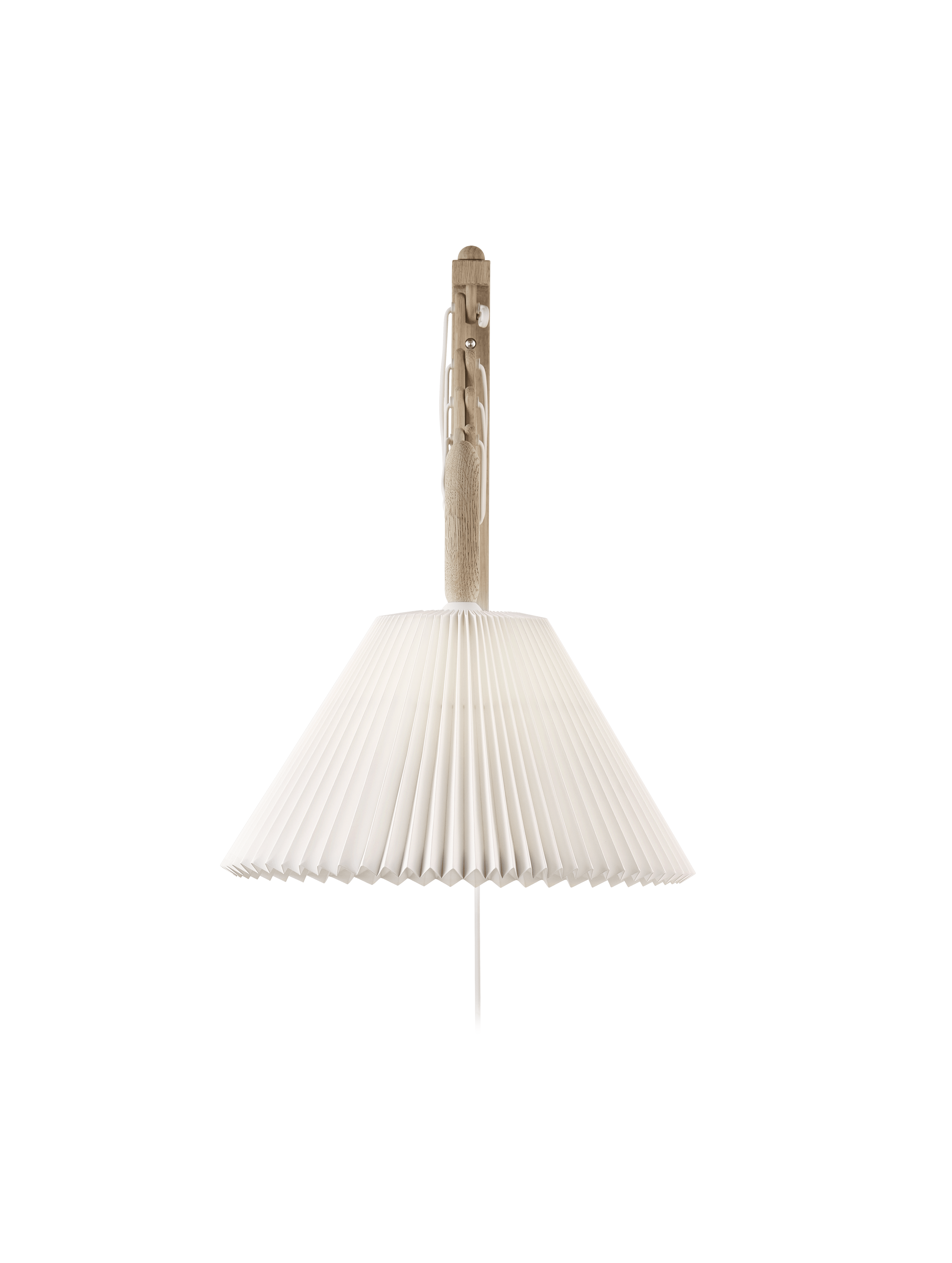 Nástěnná lampa MODEL 233 2/21 SAX bílá s jasně dubovou základnou