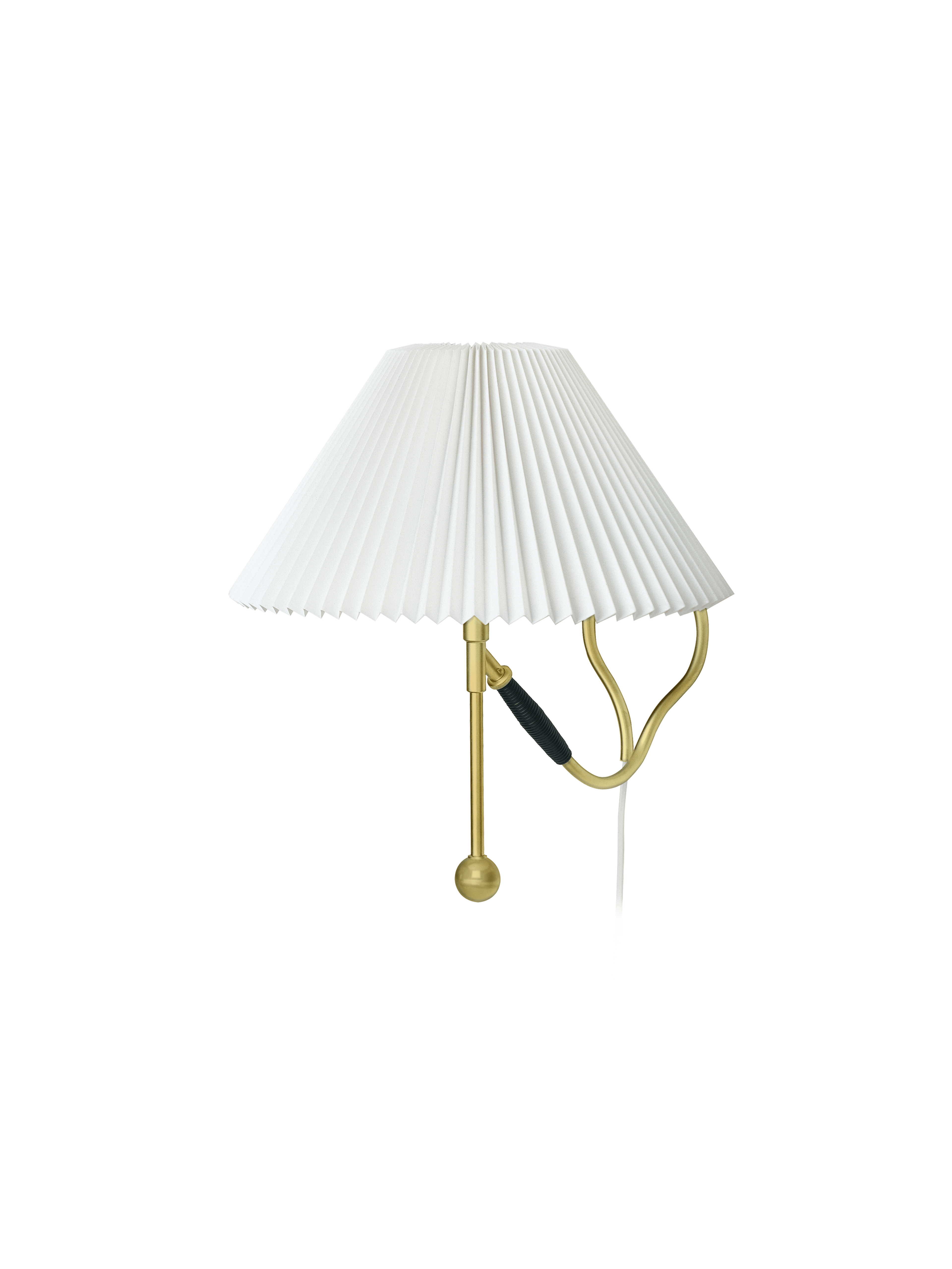 Lamp MODEL 306 white with a brass base