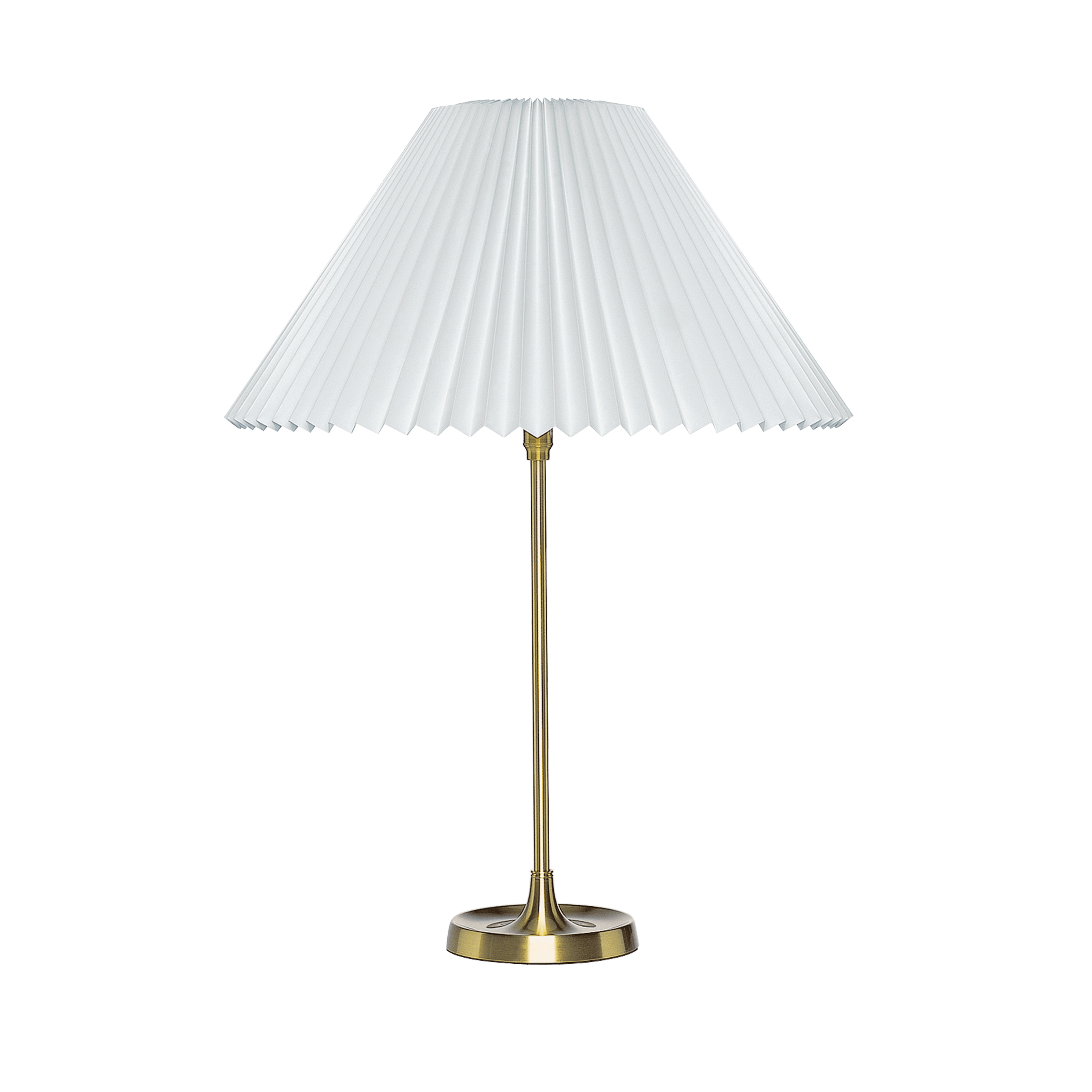 Stolní lampa MODEL 307 bílá s mosazným podstavcem