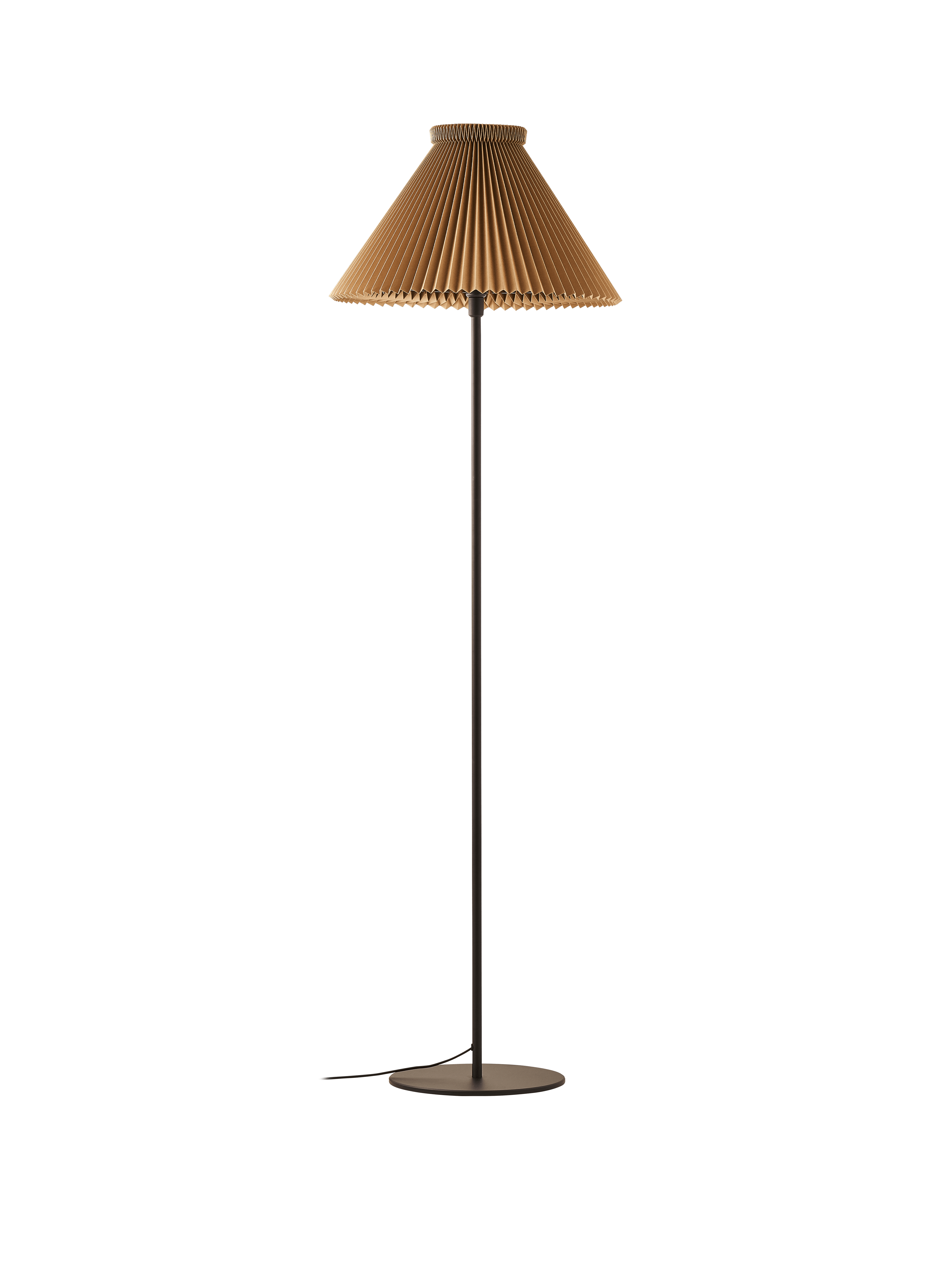 Podlahová lampa MODEL 334 hořčicová s černým podstavcem