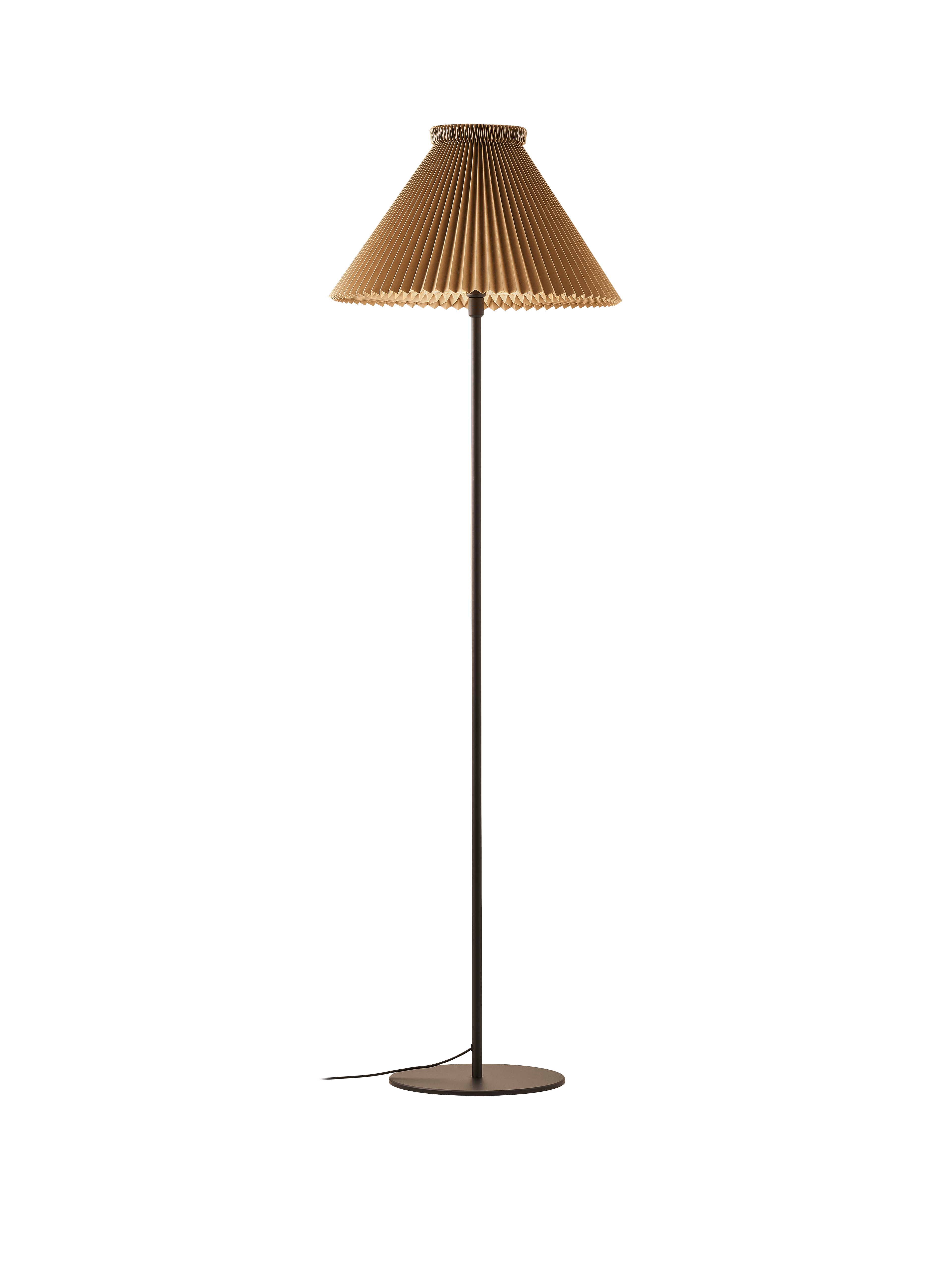 Podlahová lampa MODEL 334 hořčicová s černým podstavcem
