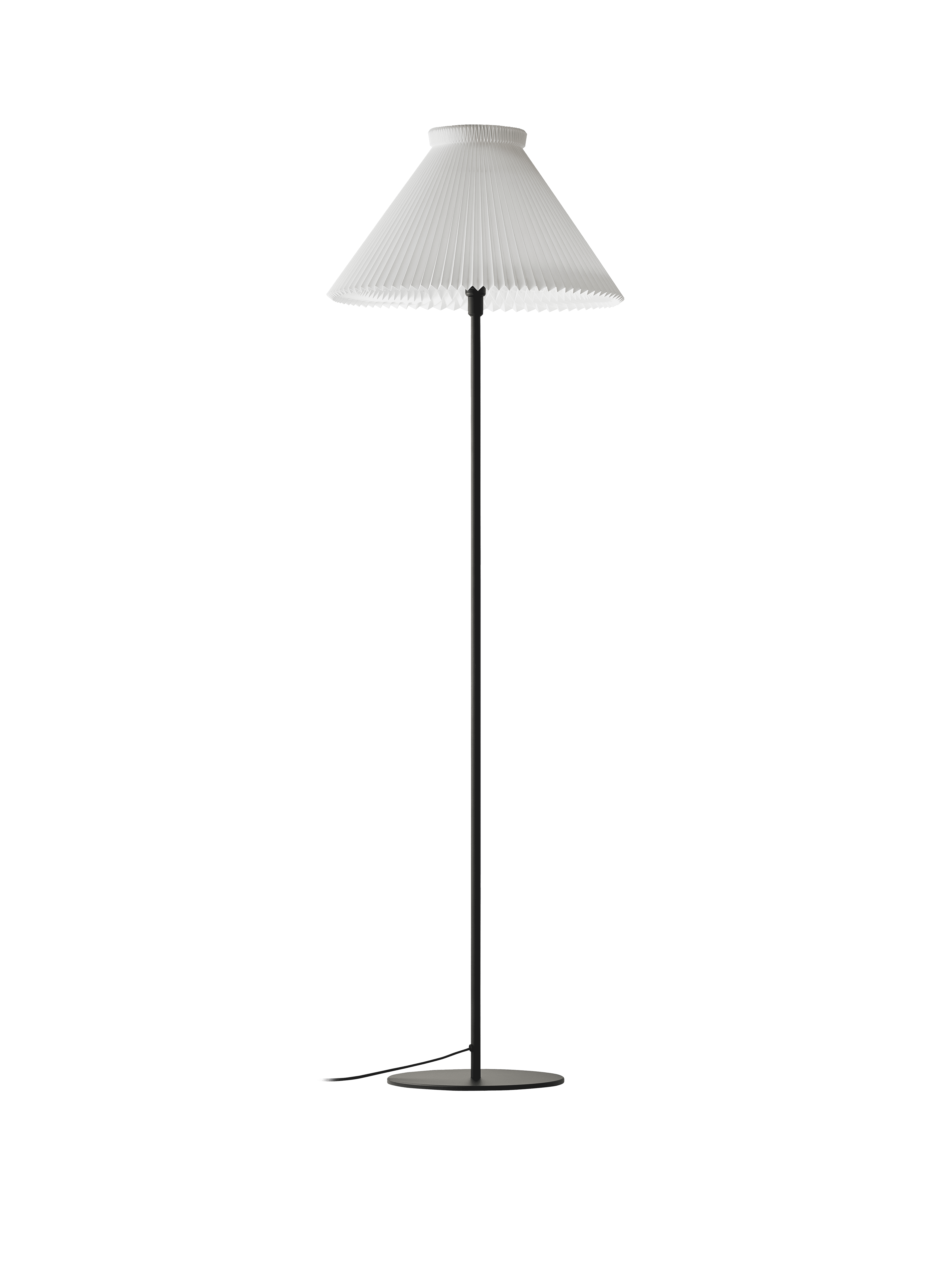 Stojací lampa MODEL 334 bílá s černým podstavcem