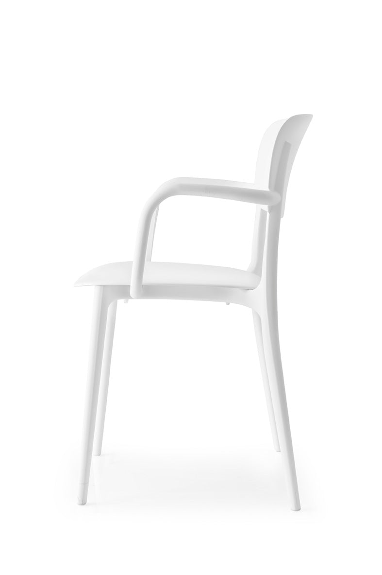 Armchair with Armrests LIBERTY white