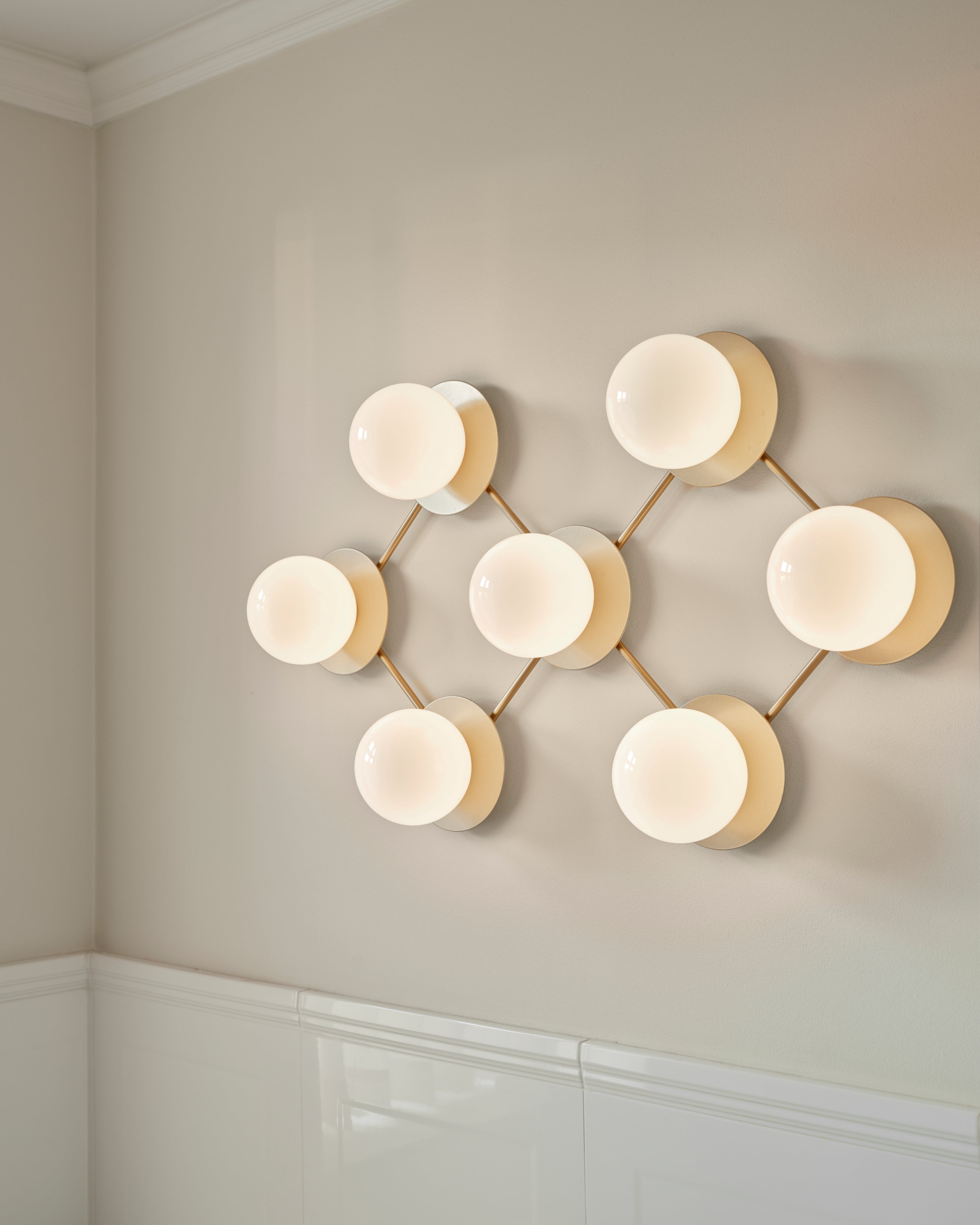 LIILA Wall Lamp 7 Gold with Opal Glass