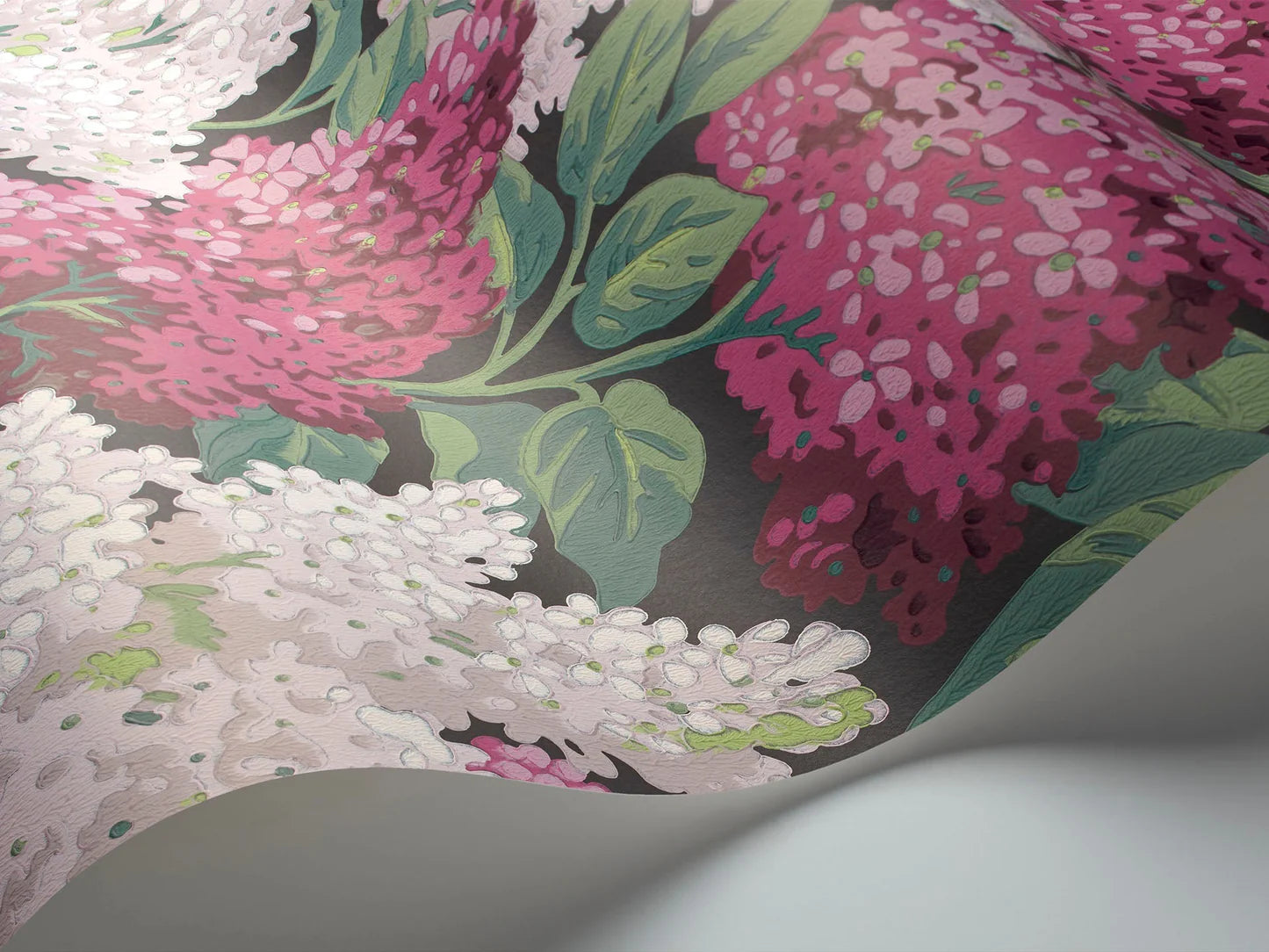 Lilac and Green Floral Pattern Wallpaper - Botanical Botanica