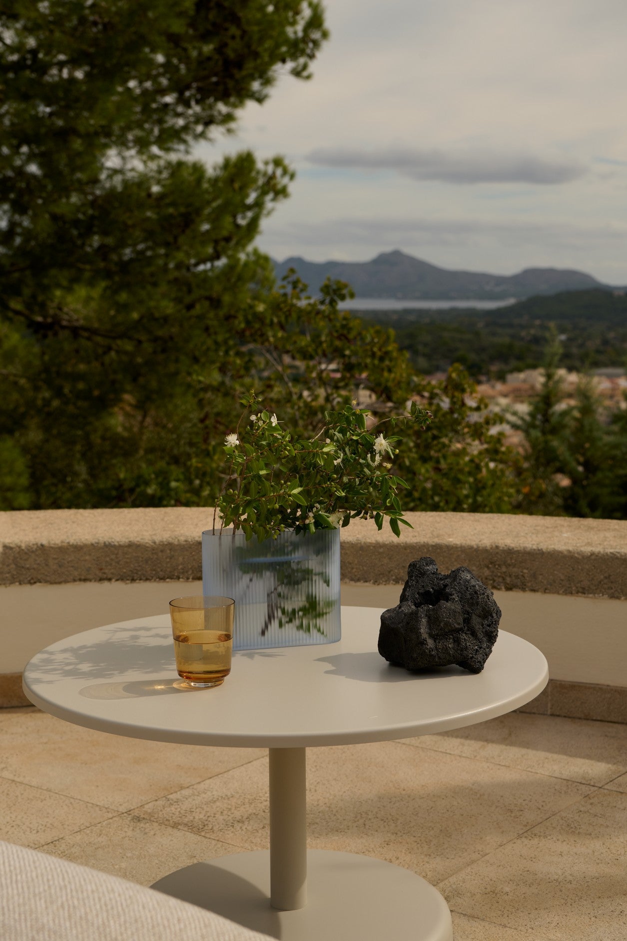 Outdoor coffee table LINEAR gray steel
