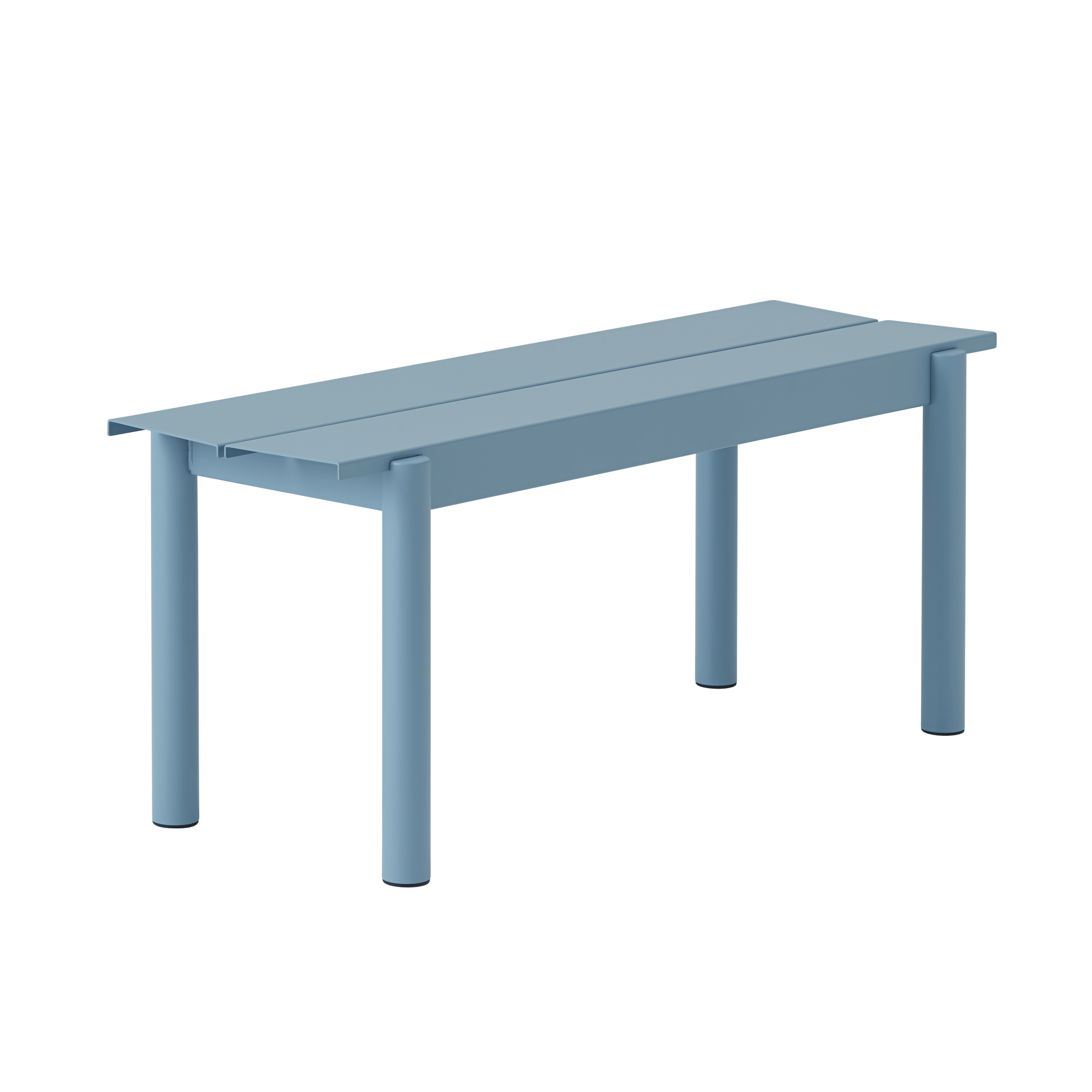 LINEAR Blue Steel Outdoor Bench