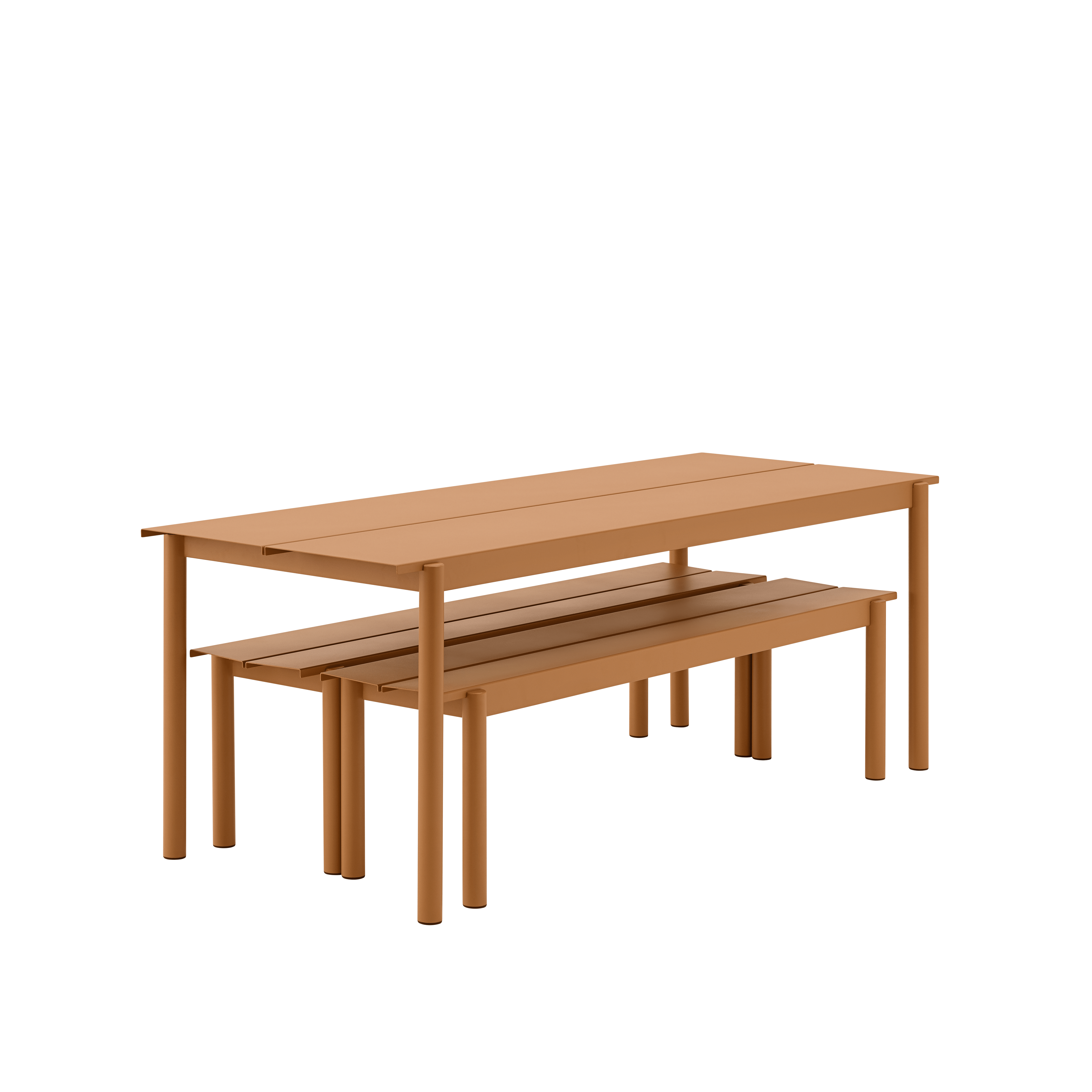 LINEAR Outdoor Table Orange Steel