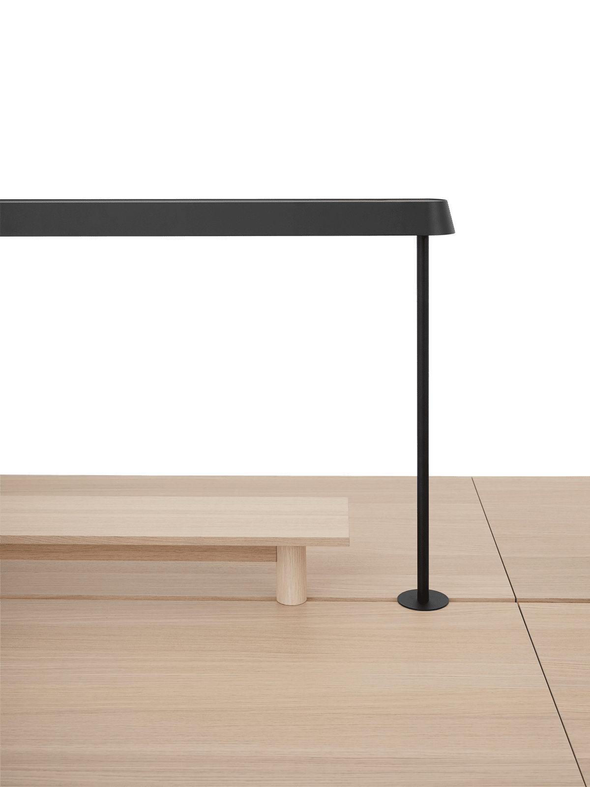 Stůl do kanceláře LINEAR SYSTEM HIGH - KONFIGURACE 1, dubová dýha