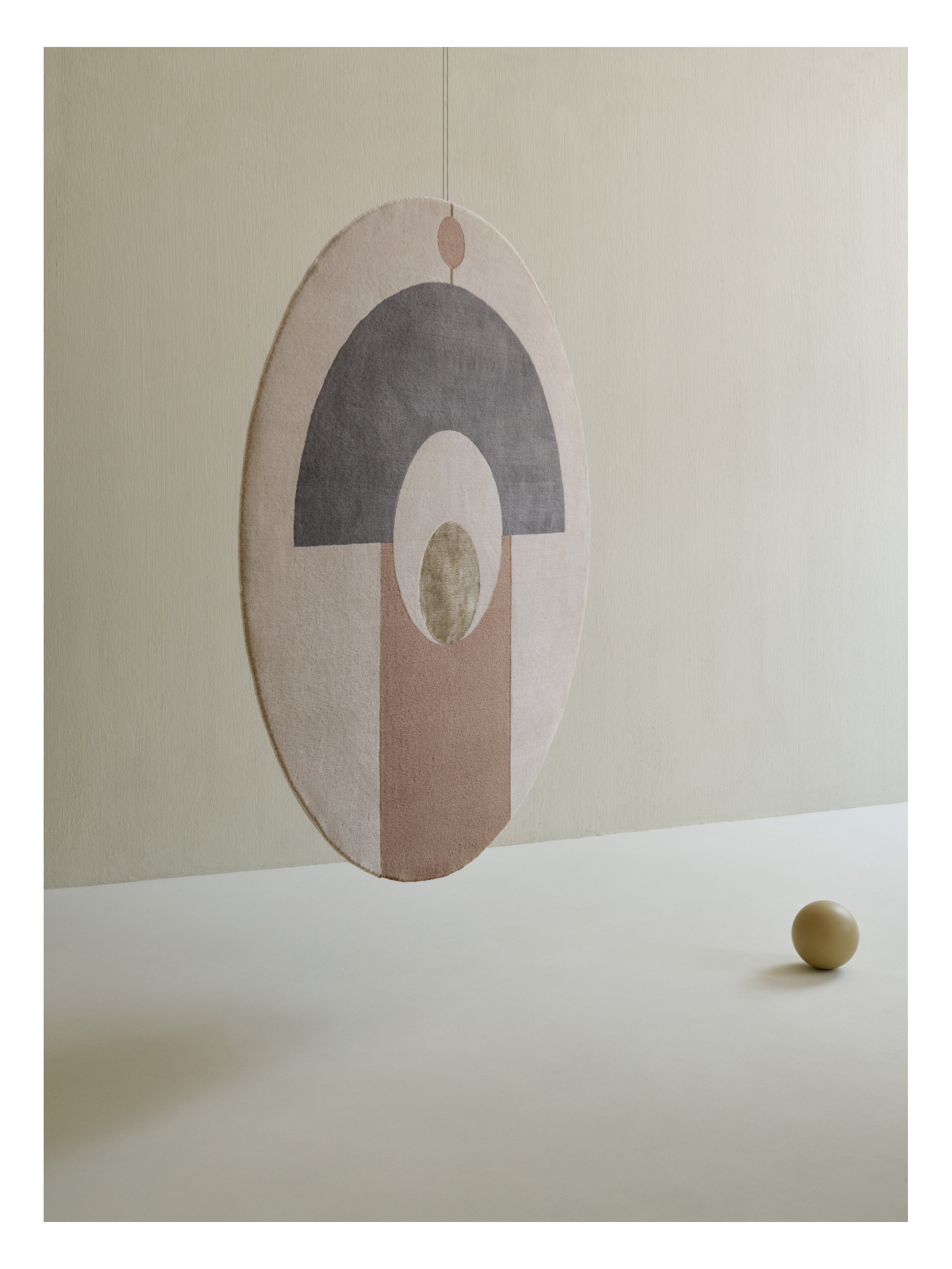 Dywan okrągły ETERNAL ORB ciemnobeżowy