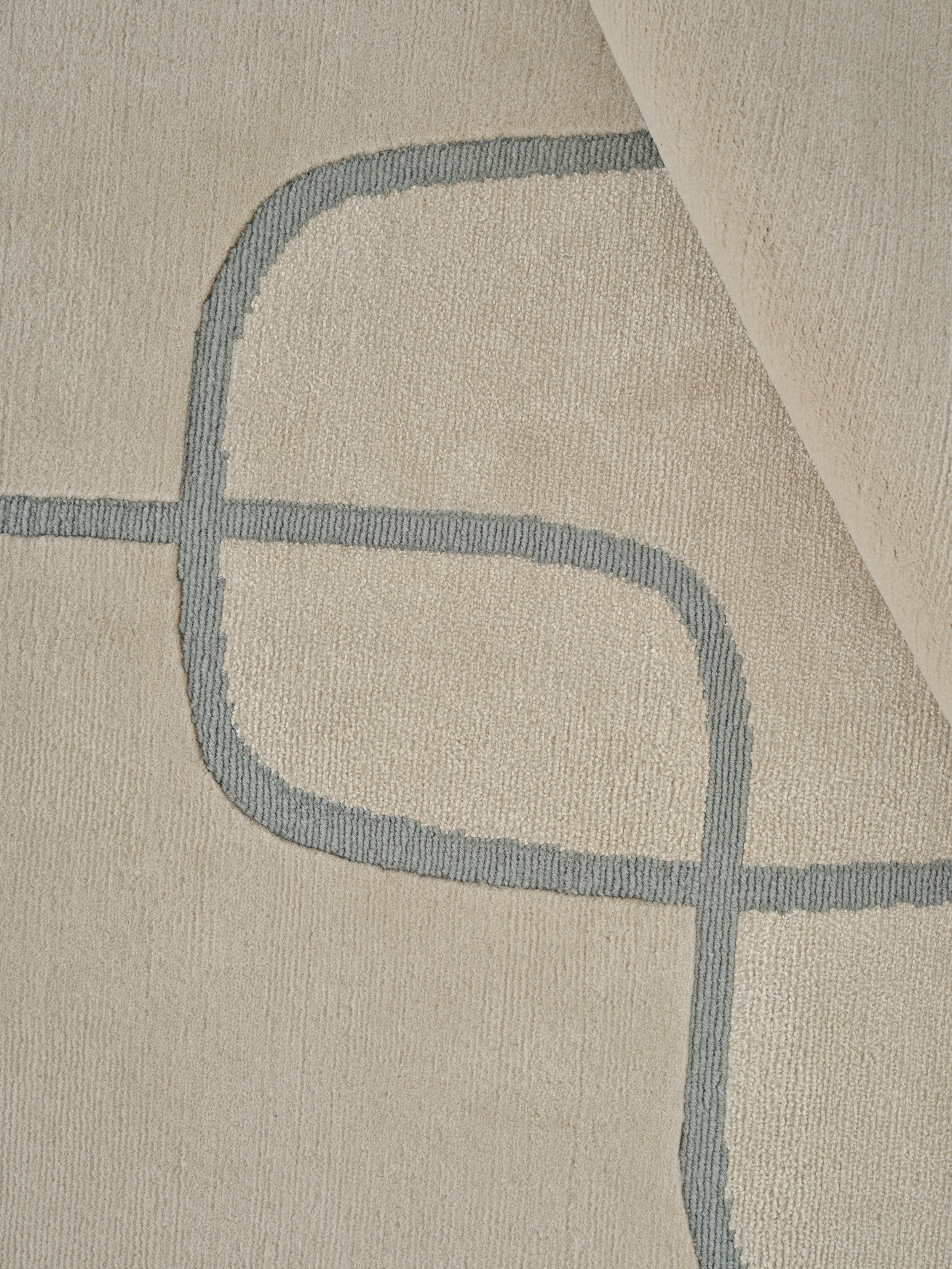 Koberec LINEAL FLOW béžový se šedou