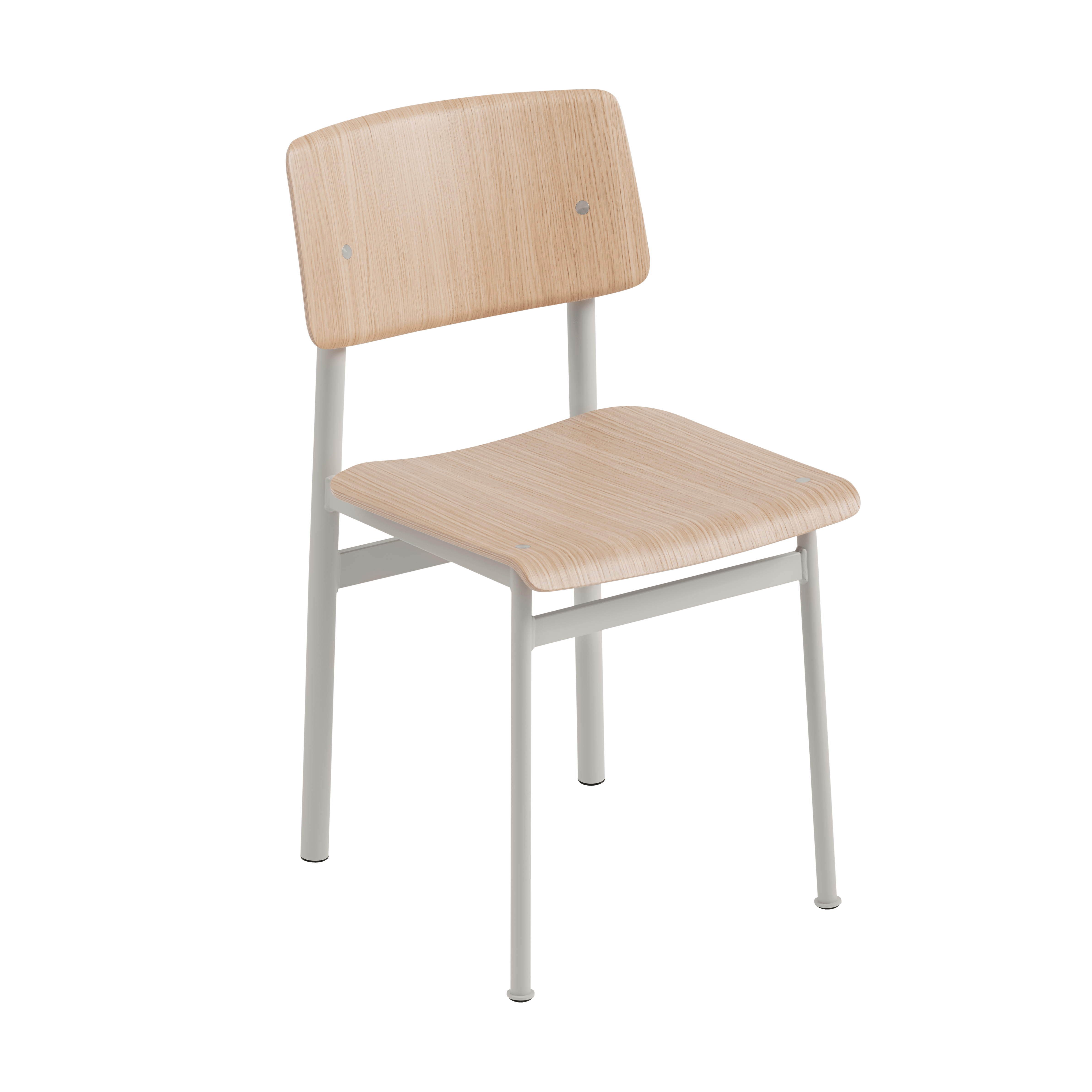LOFT Chair with Oak Veneer and Gray Base