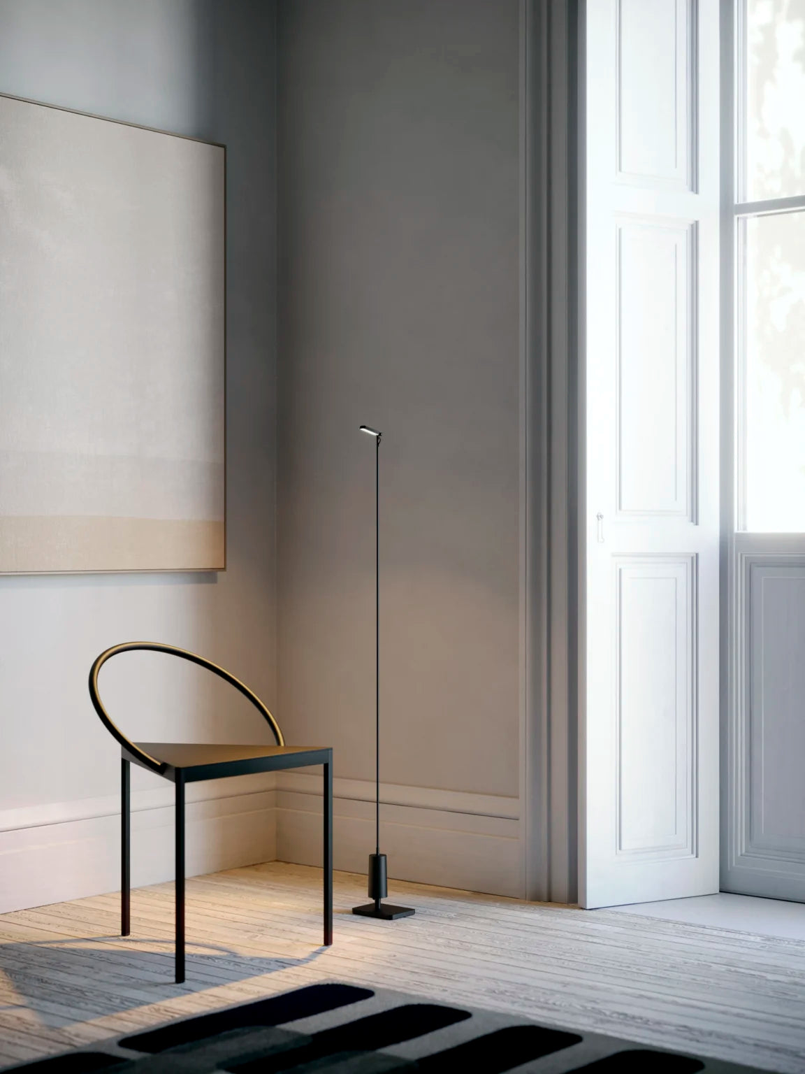 Lampa stojąca zewnętrzna przenośna FLIA czarny