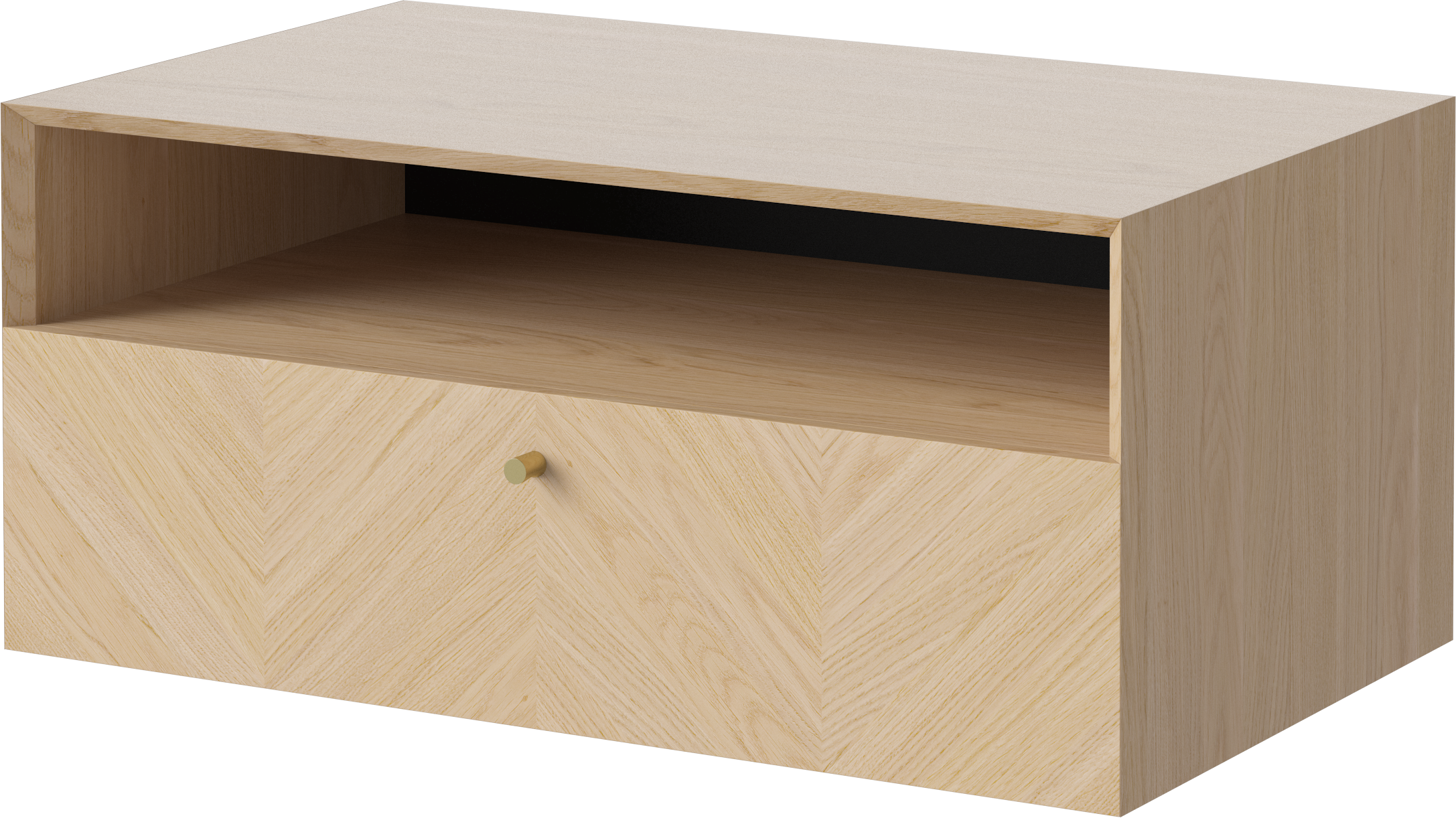 Noční stolek LUXE bělené dubové dřevo