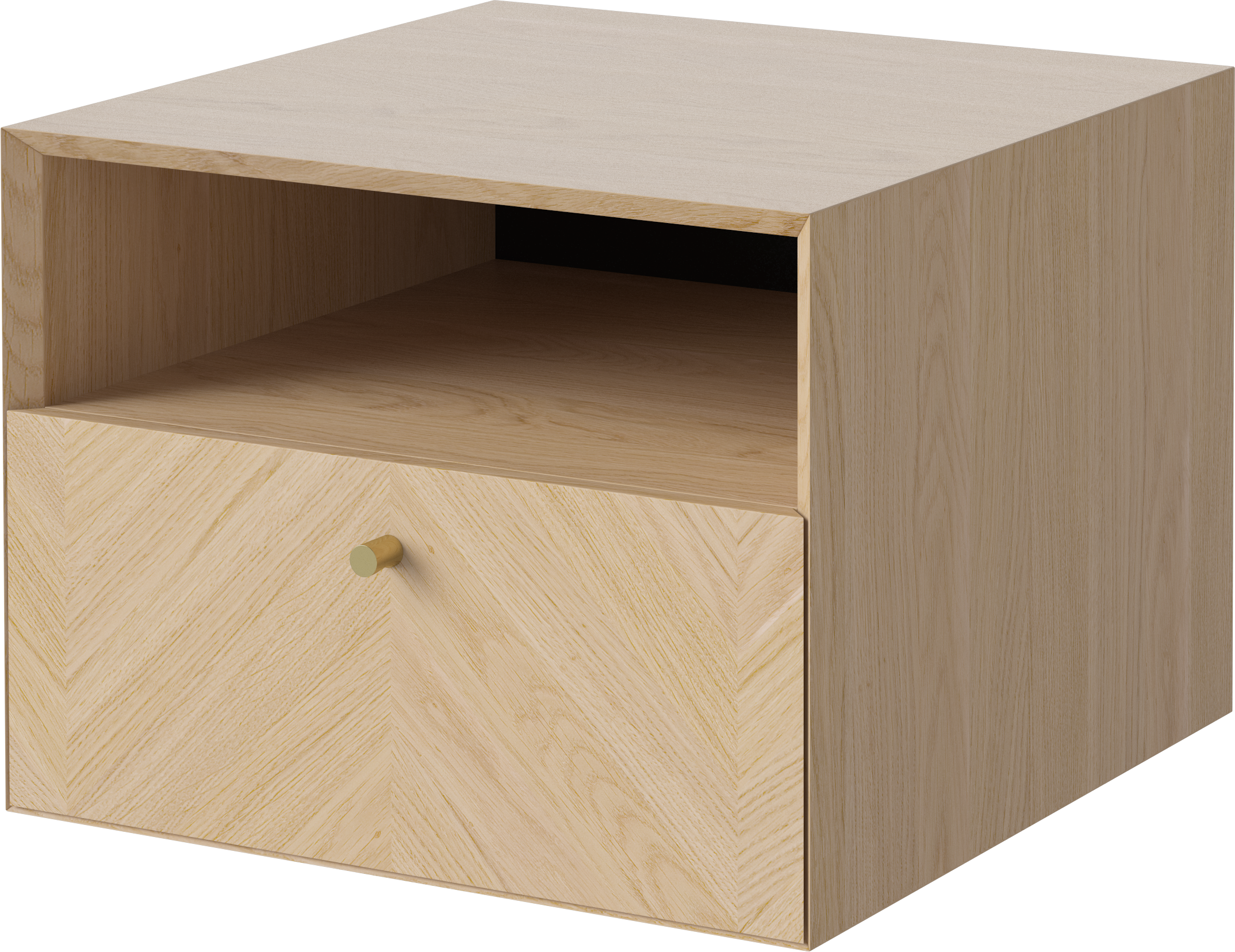 Noční stolek LUXE bělené dubové dřevo