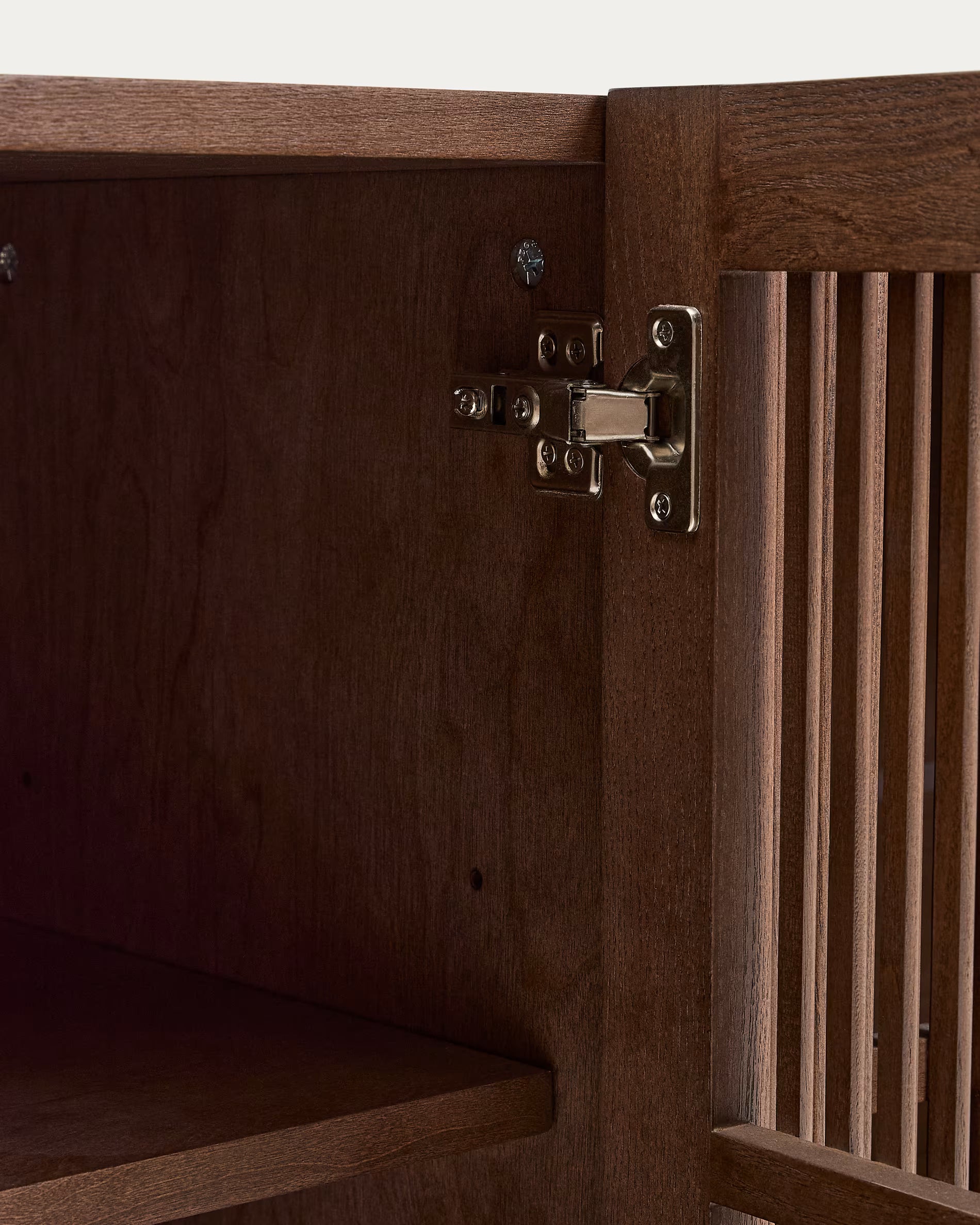 Komoda BEYLA ciemnobrązowe drewno jesionowe