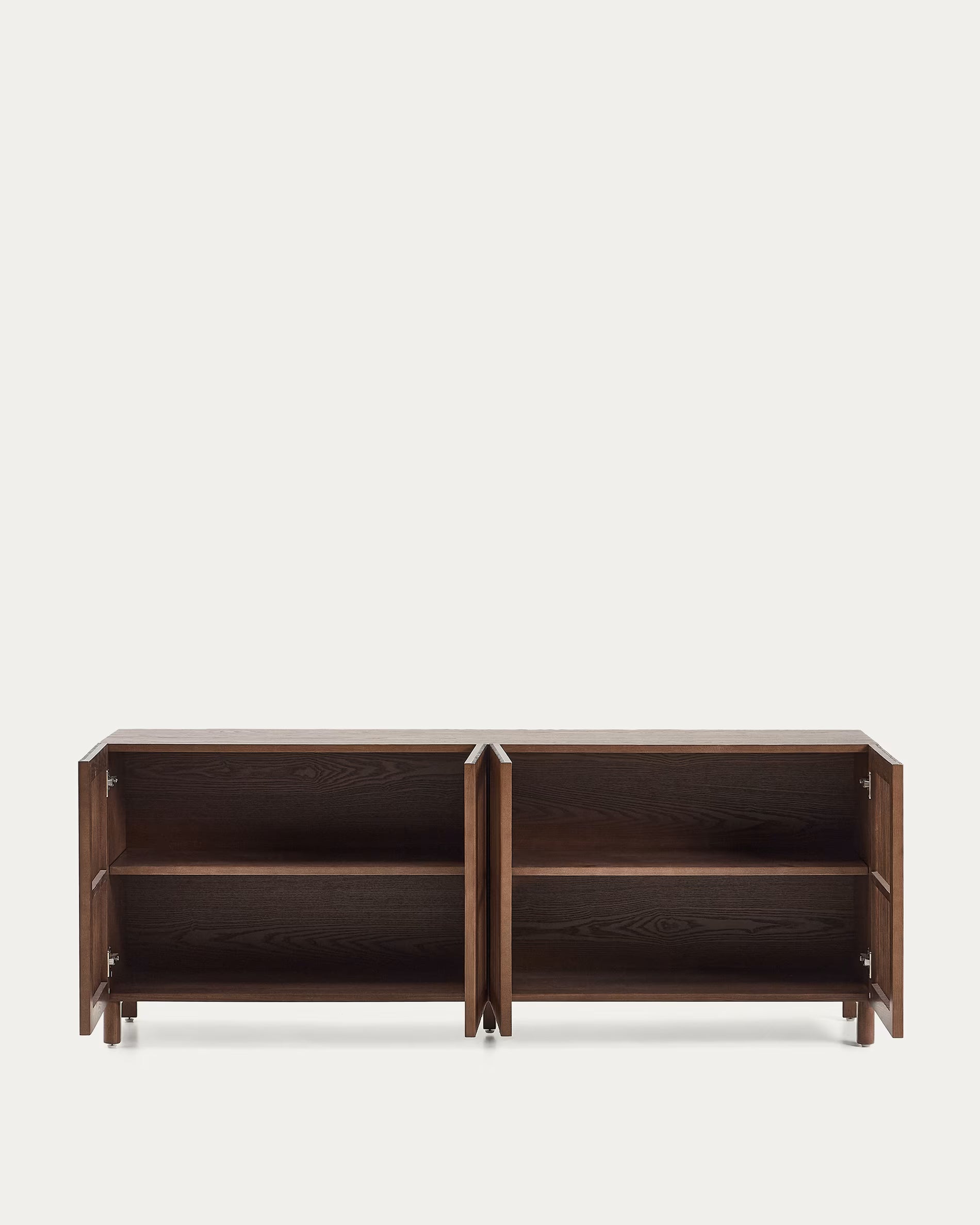 Komoda BEYLA ciemnobrązowe drewno jesionowe