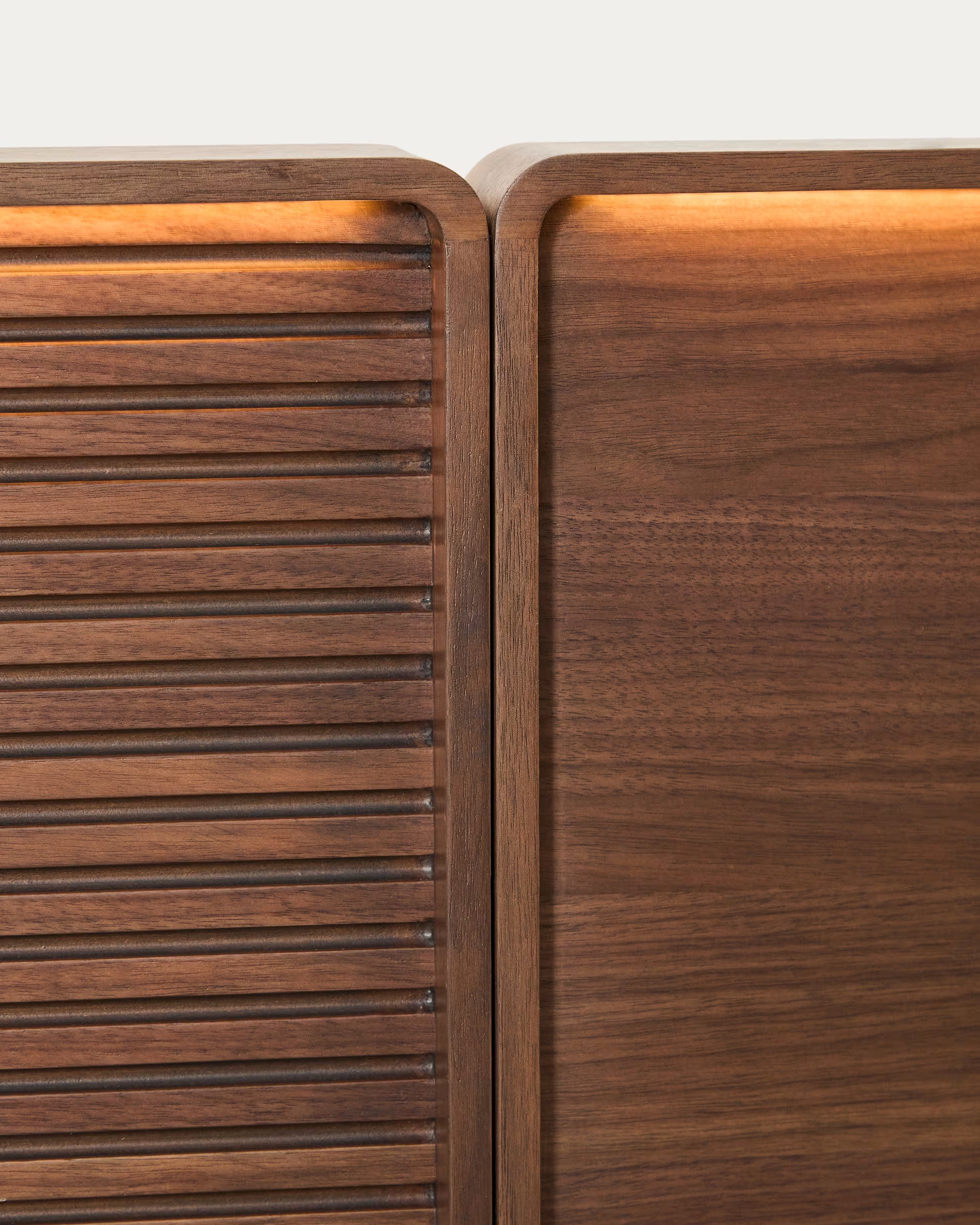 Postel se skříňkami NORLEN tmavě hnědý ořechový dýha