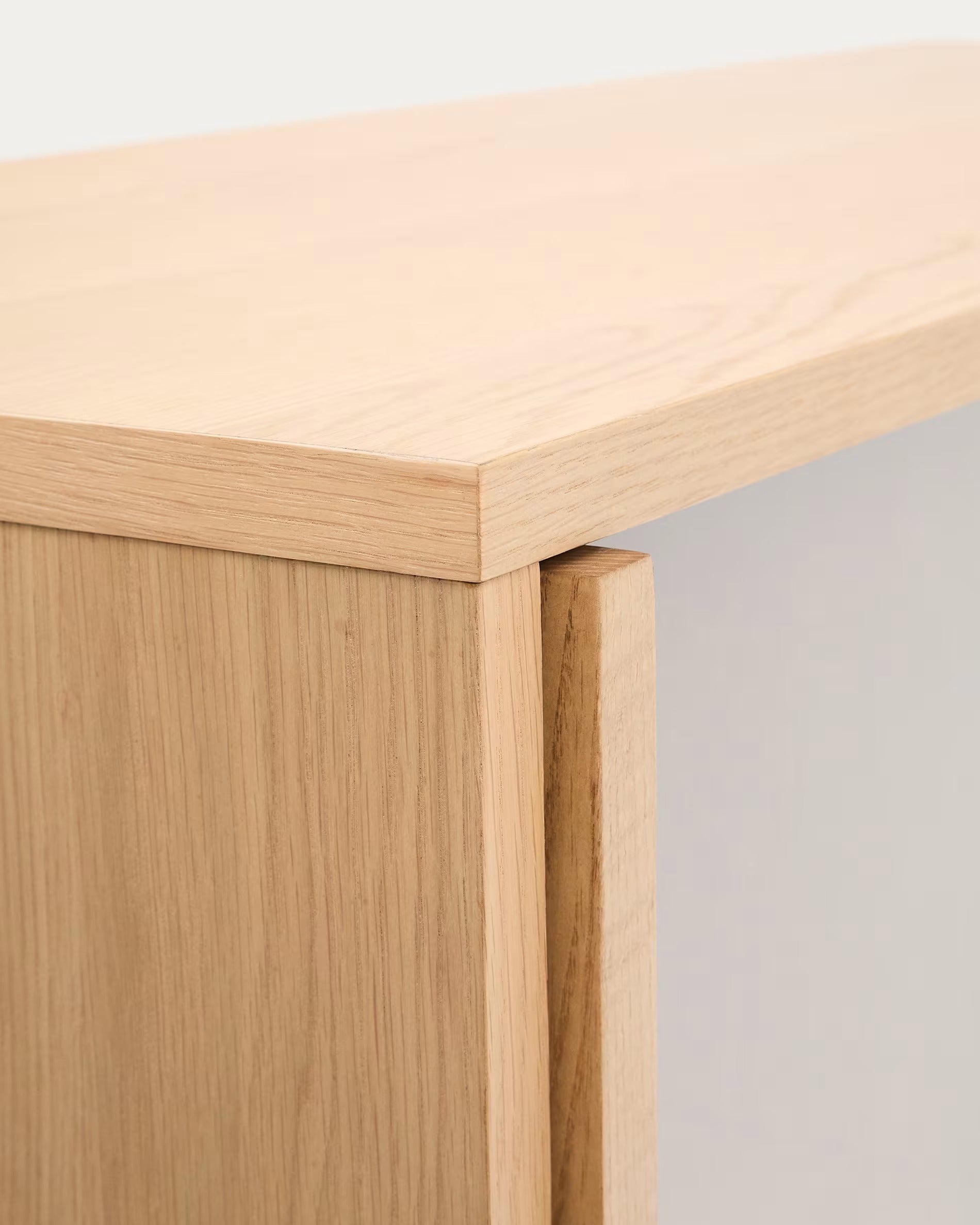 Helvine Oak Veneer Display Cabinet