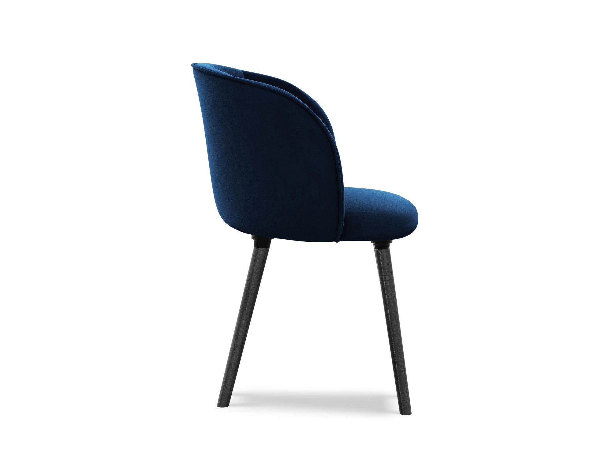 Velvet Chair MAIA Royal Blue with Black Oak Base