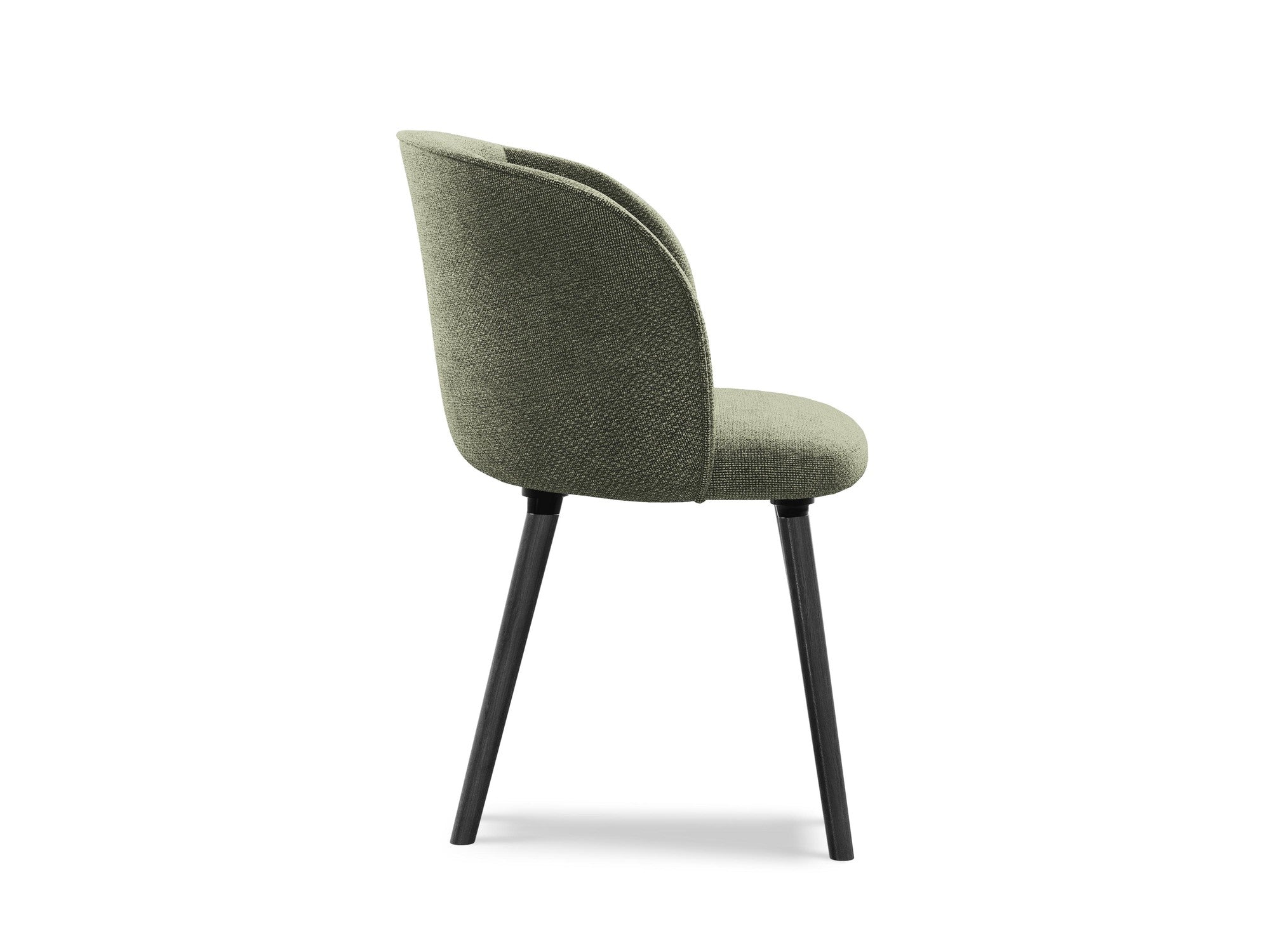 MAIA Chair in Olive Boucle with Black Oak Base