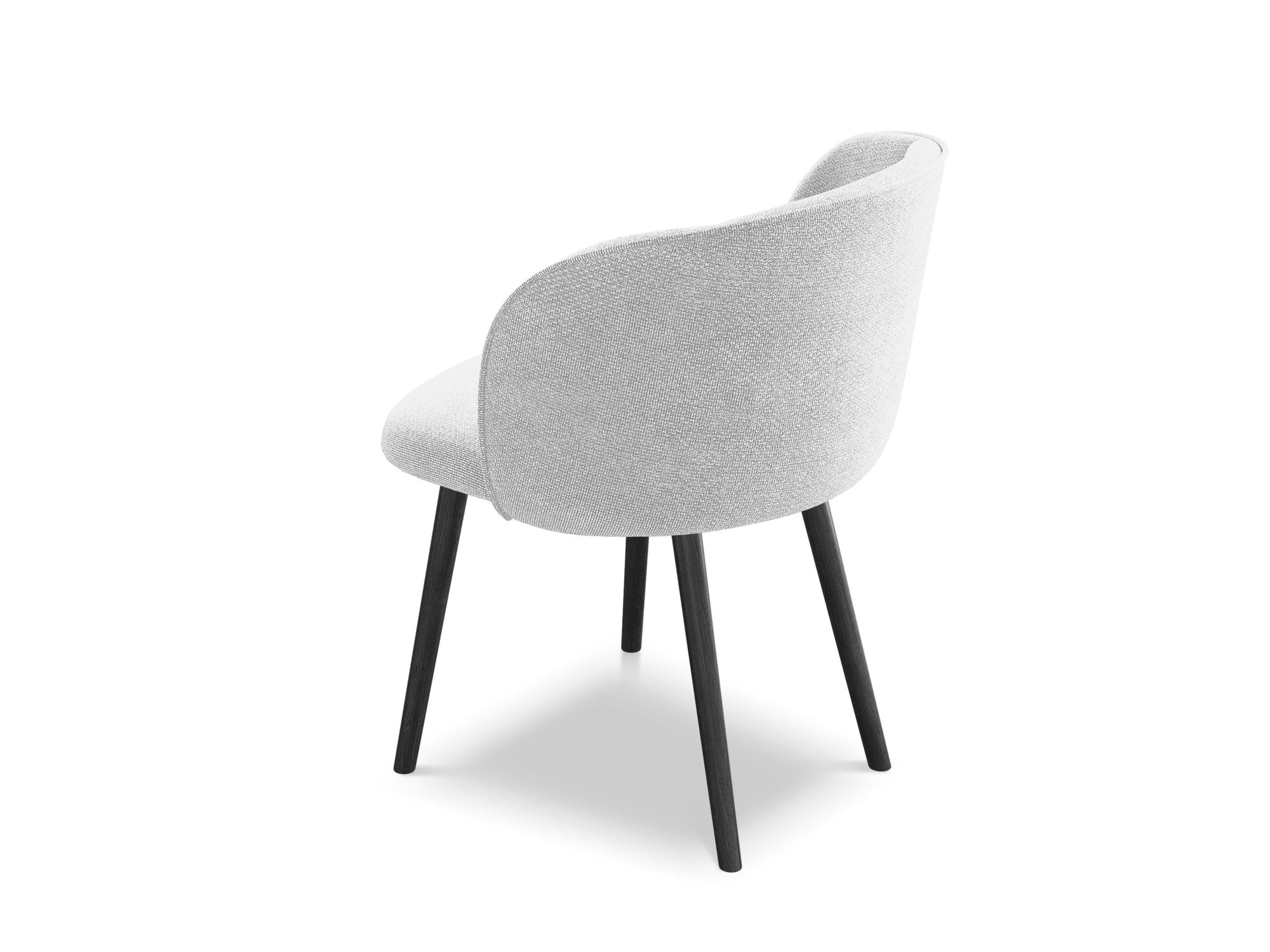 MAIA Chair Silver Boucle with Black Oak Base