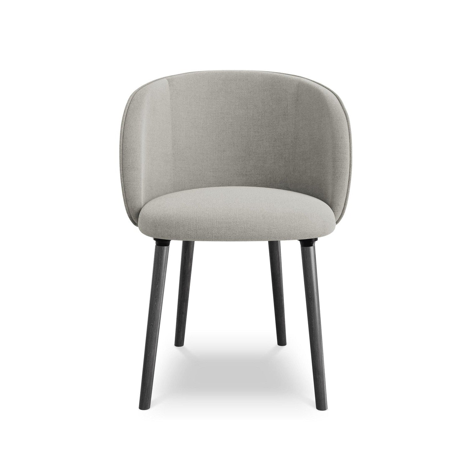 MAIA Chair in Light Gray with Black Oak Base
