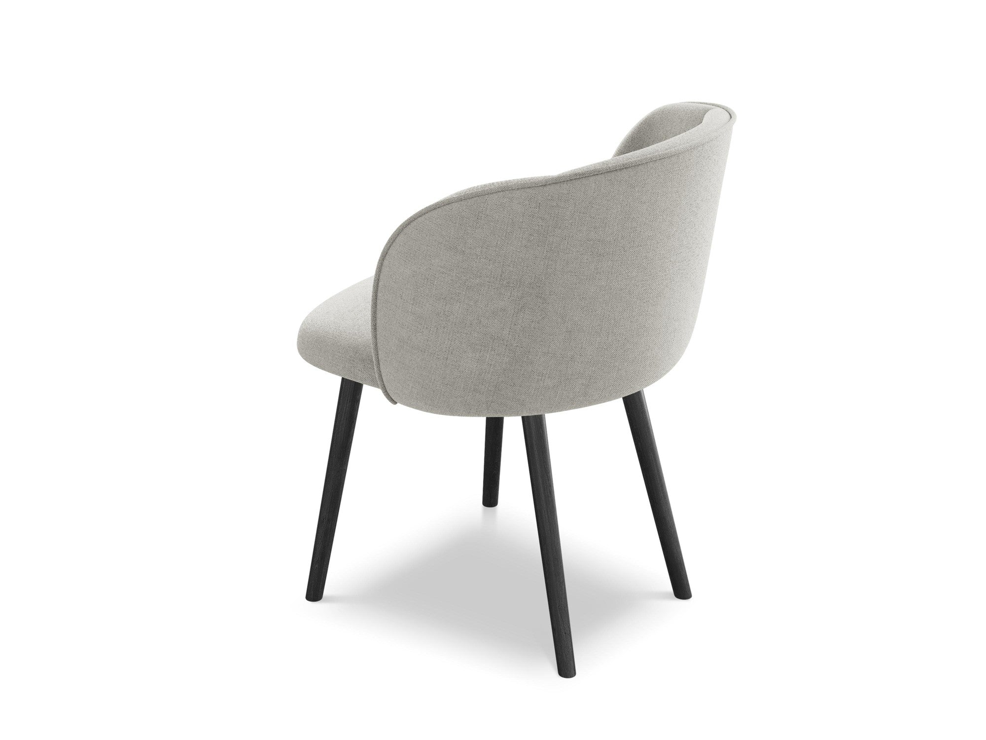 MAIA Chair in Light Gray with Black Oak Base