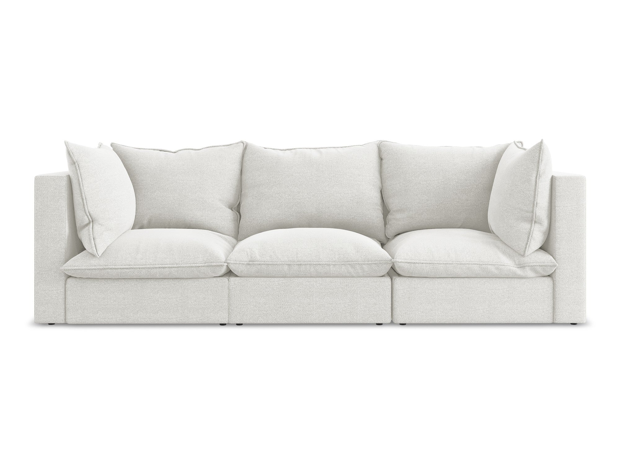 3-Seater Sofa MANAO White Boucle