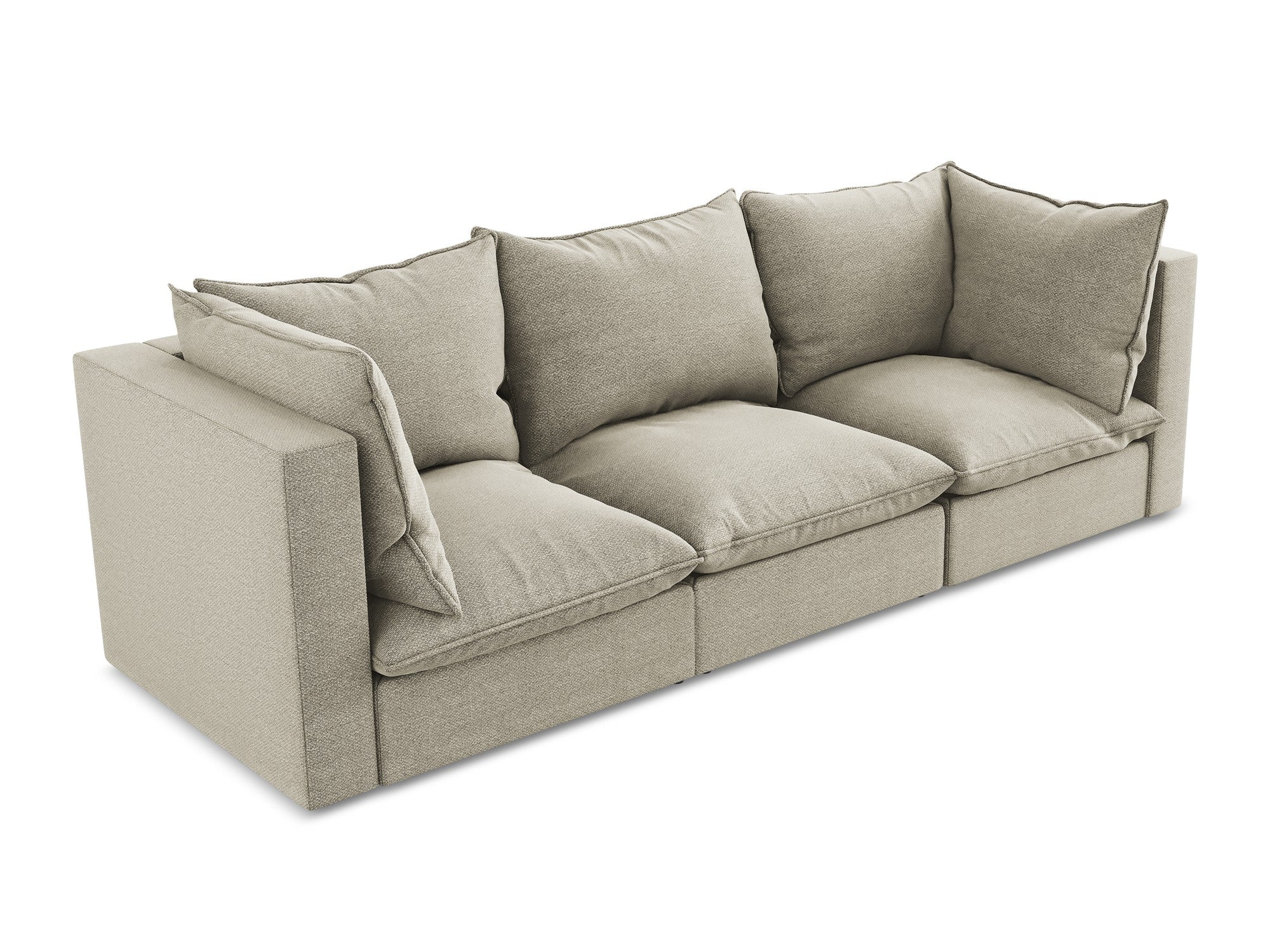 3-Seater Sofa MANAO taupe boucle