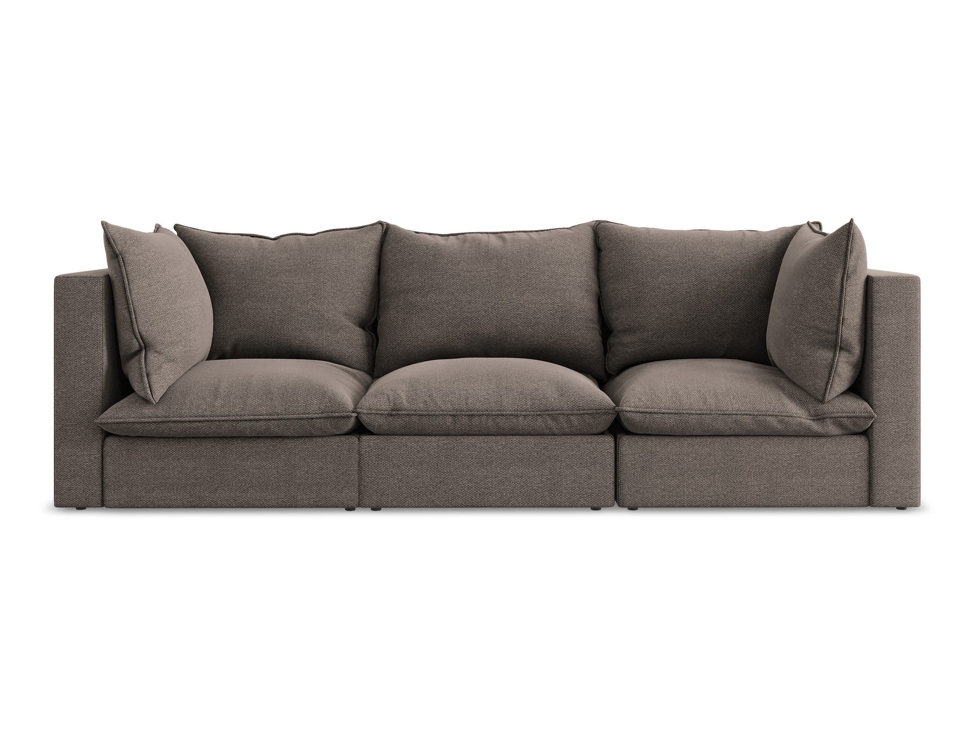 3-Seater Sofa MANAO Chocolate Boucle