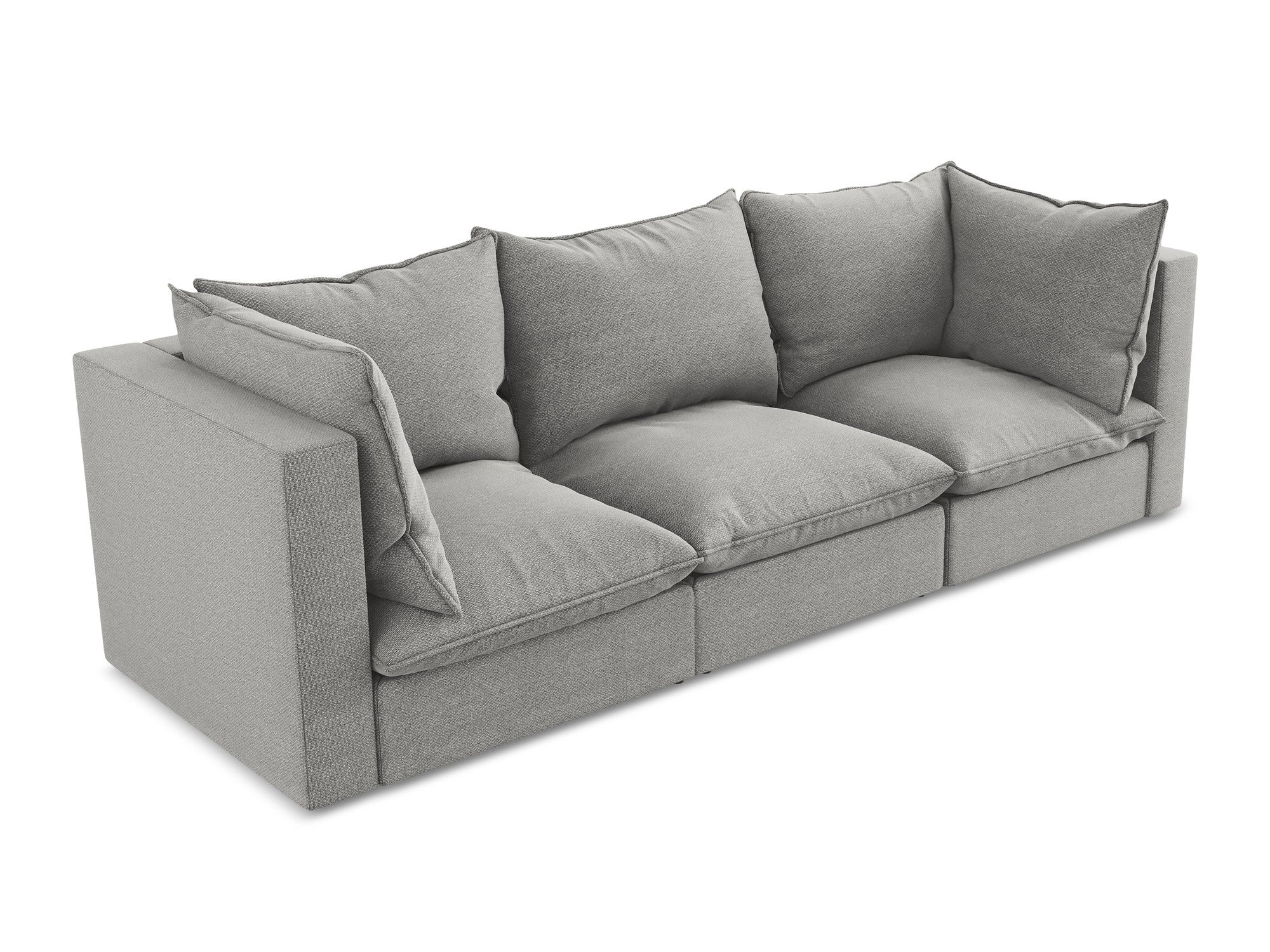 3-Seater Sofa MANAO Light Gray Boucle