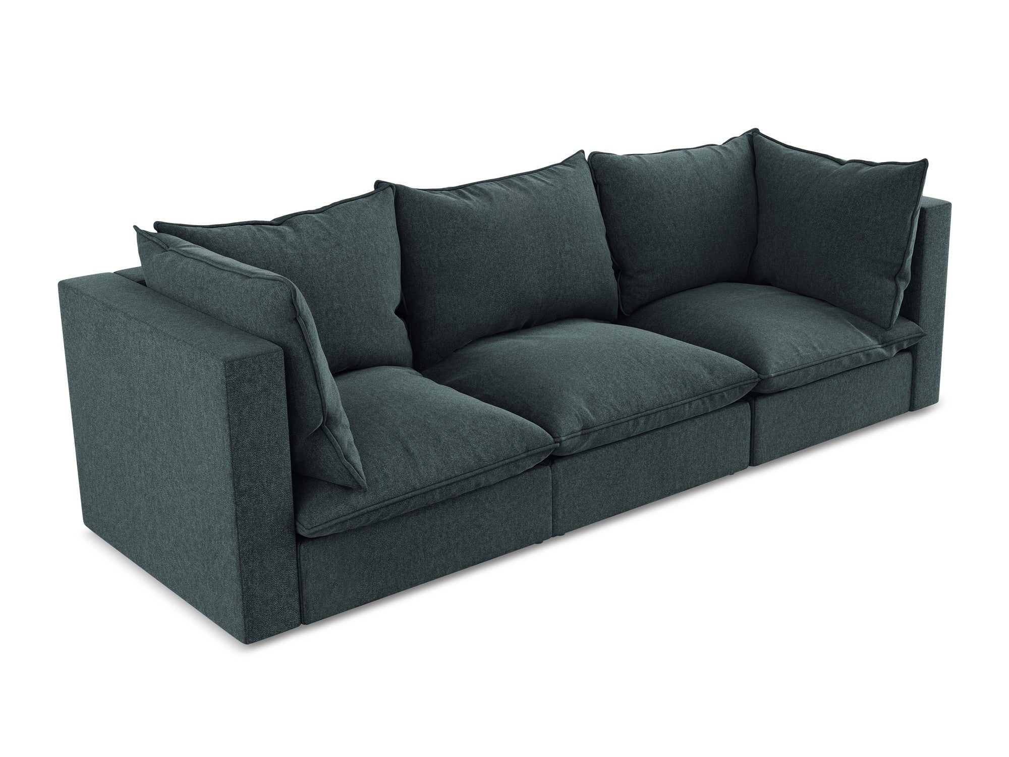 Velvet 3-Seater Sofa MANAO Sea Green