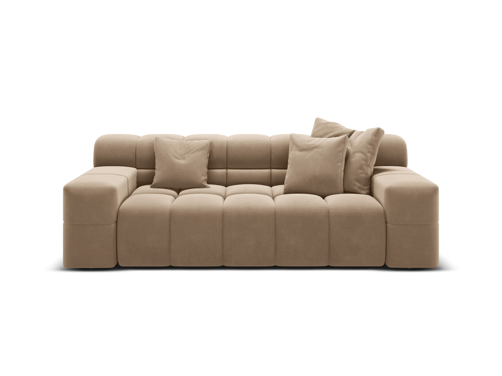AGAVE beige velvet 2-seater sofa