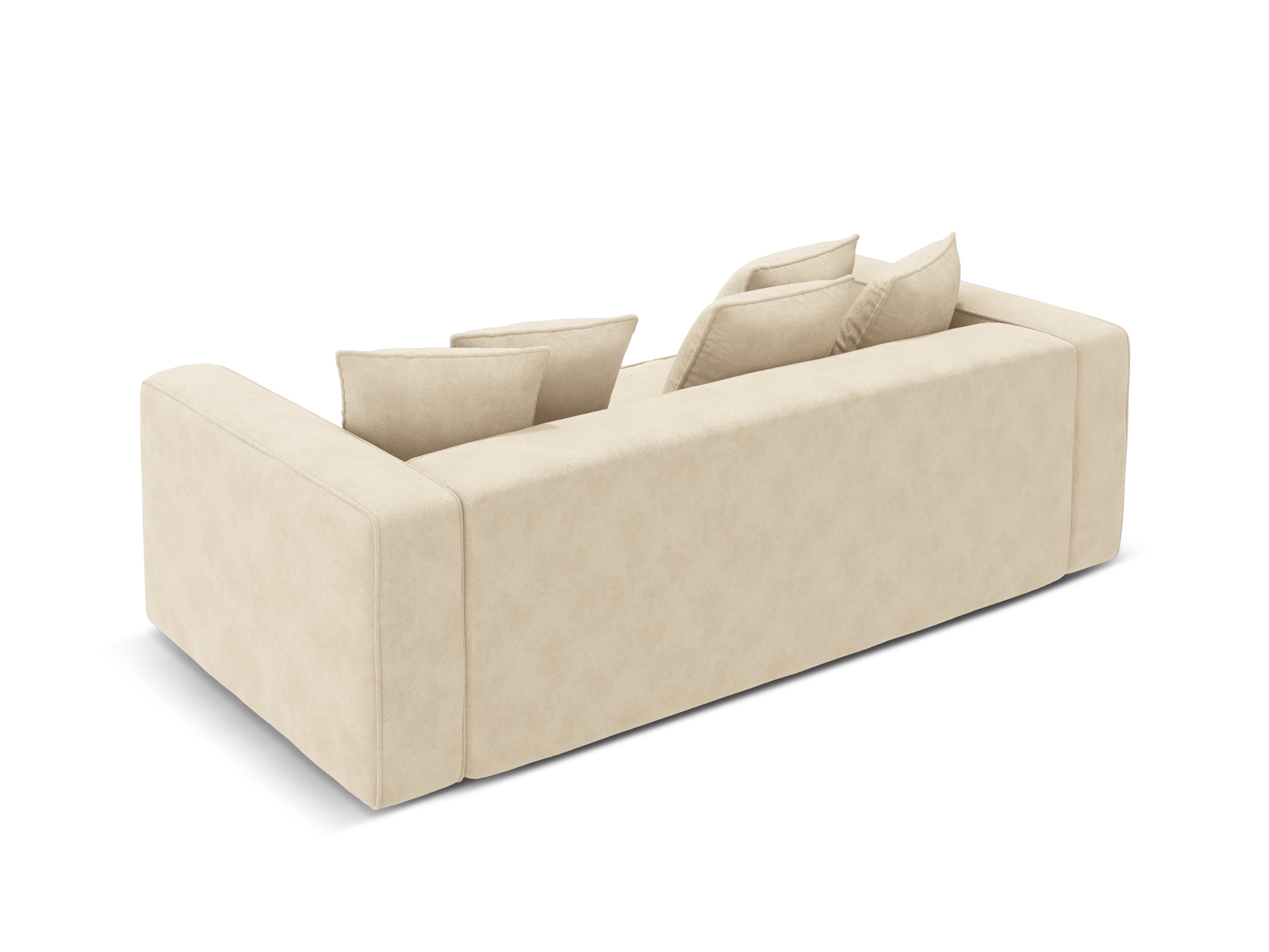 Sofa sametová s funkcí spaní RIBES světle béžová