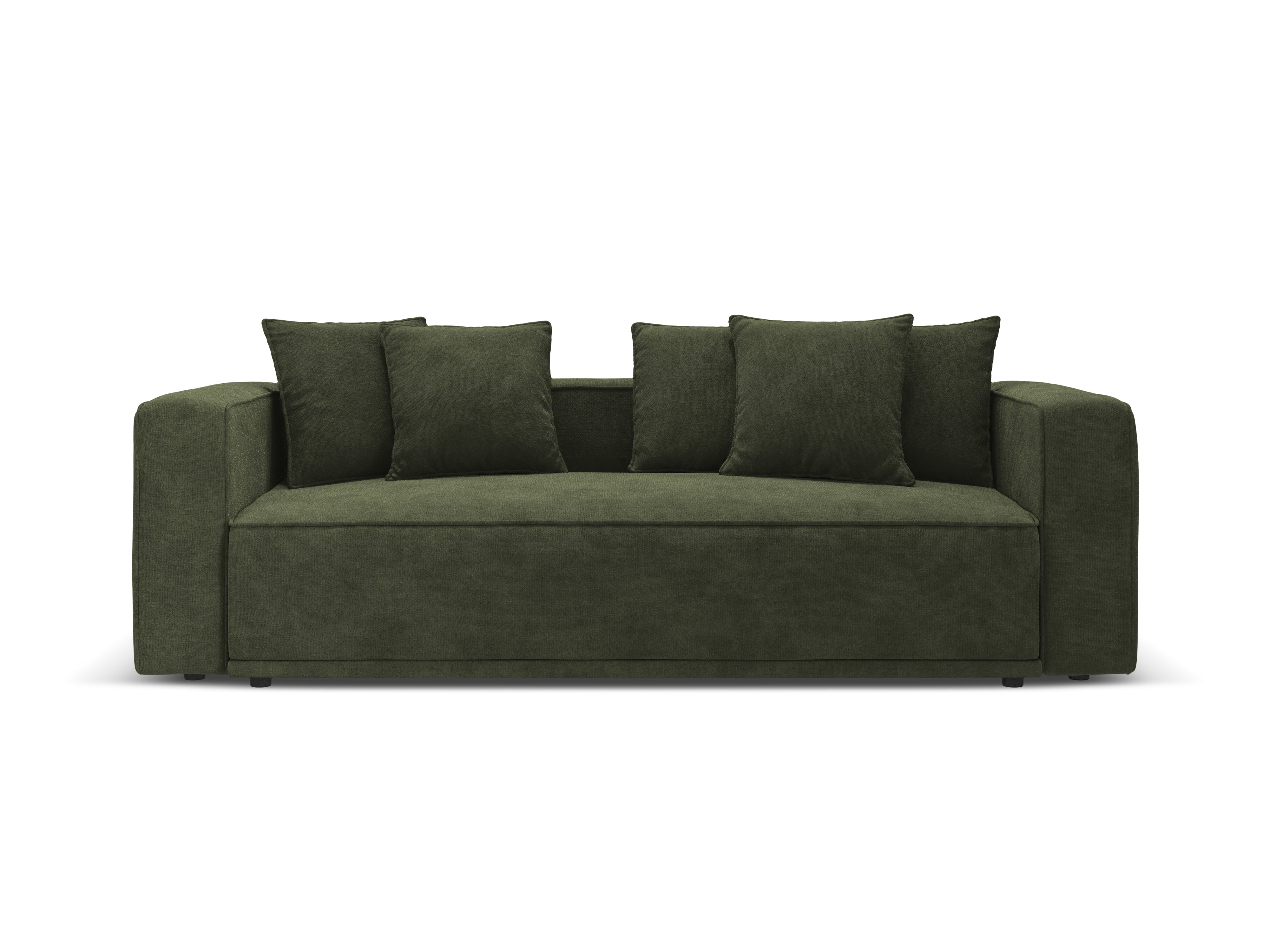 Sofa sametová s funkcí spaní RIBES zelená