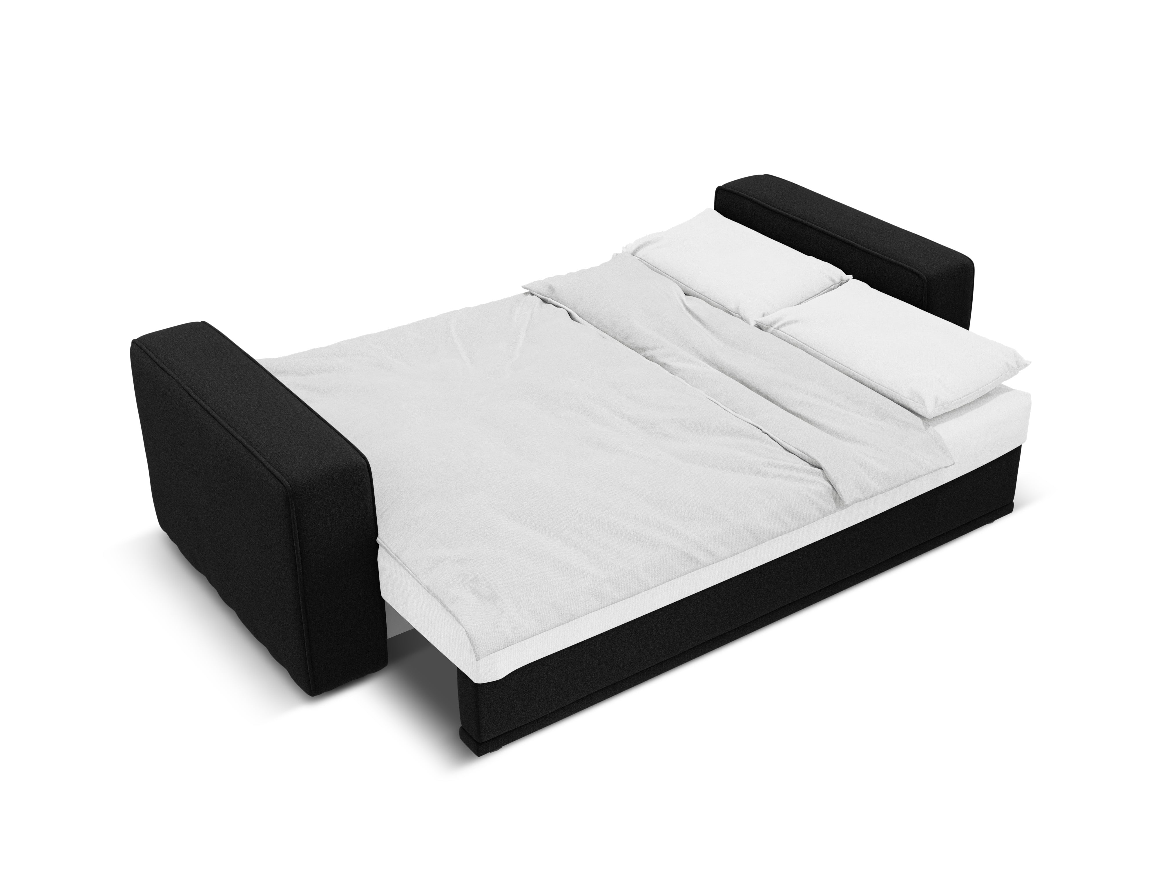 Pohovka s funkcí spaní RIBES černý šenil