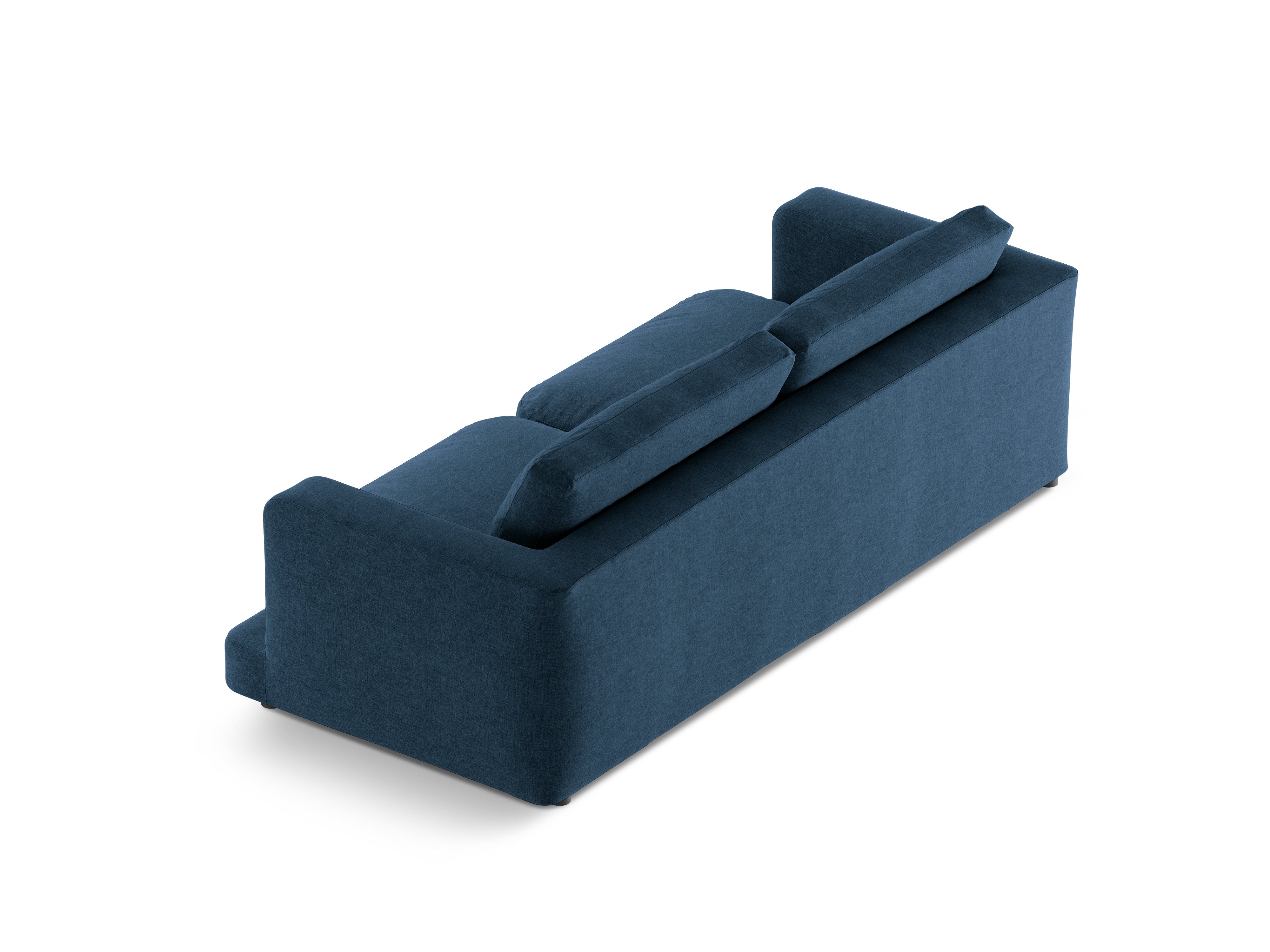 Pohovka 3-místná DAPHNE tmavě modrý šenil
