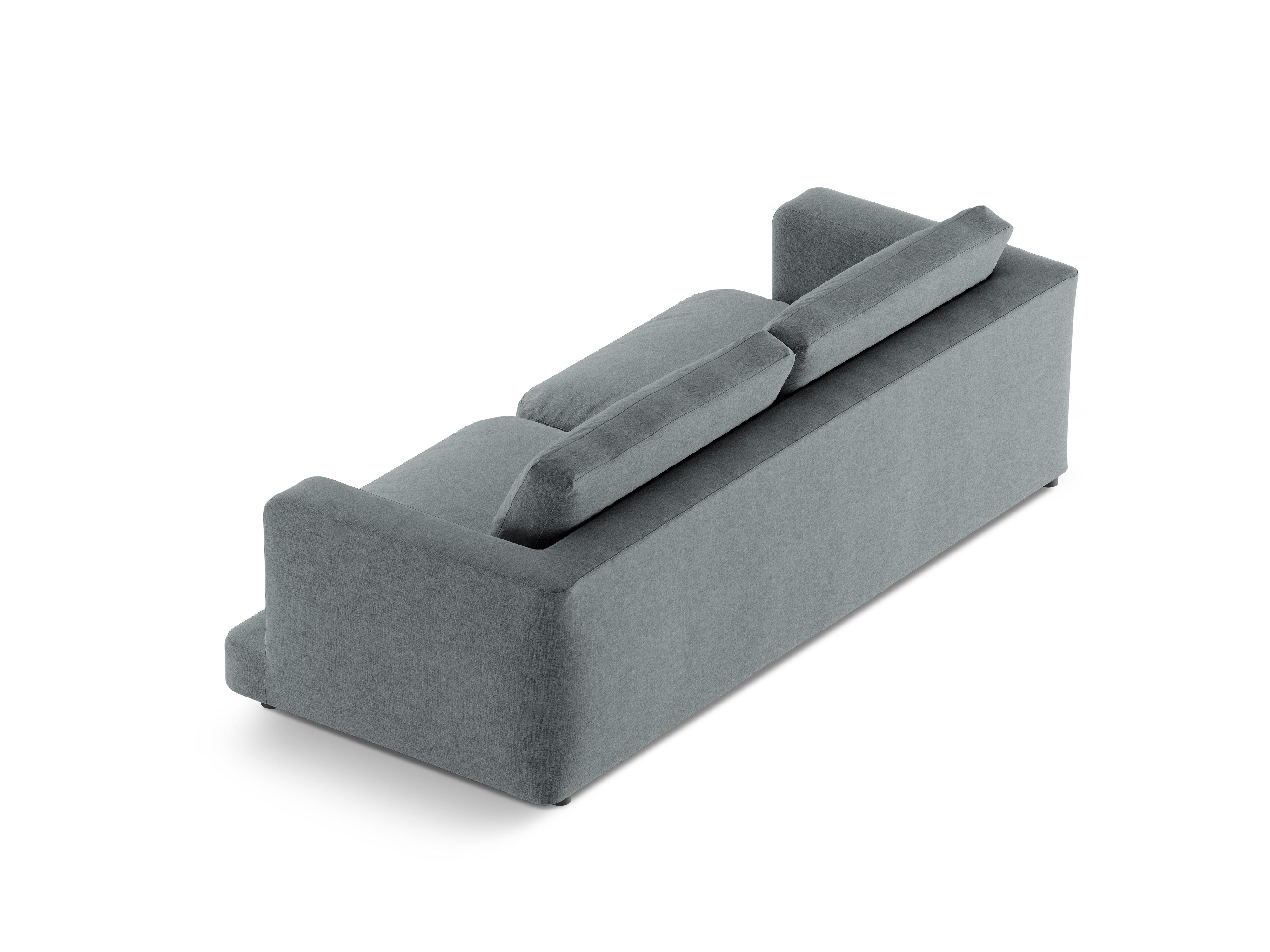 Pohovka 3-místná DAPHNE tmavě šedý šenil