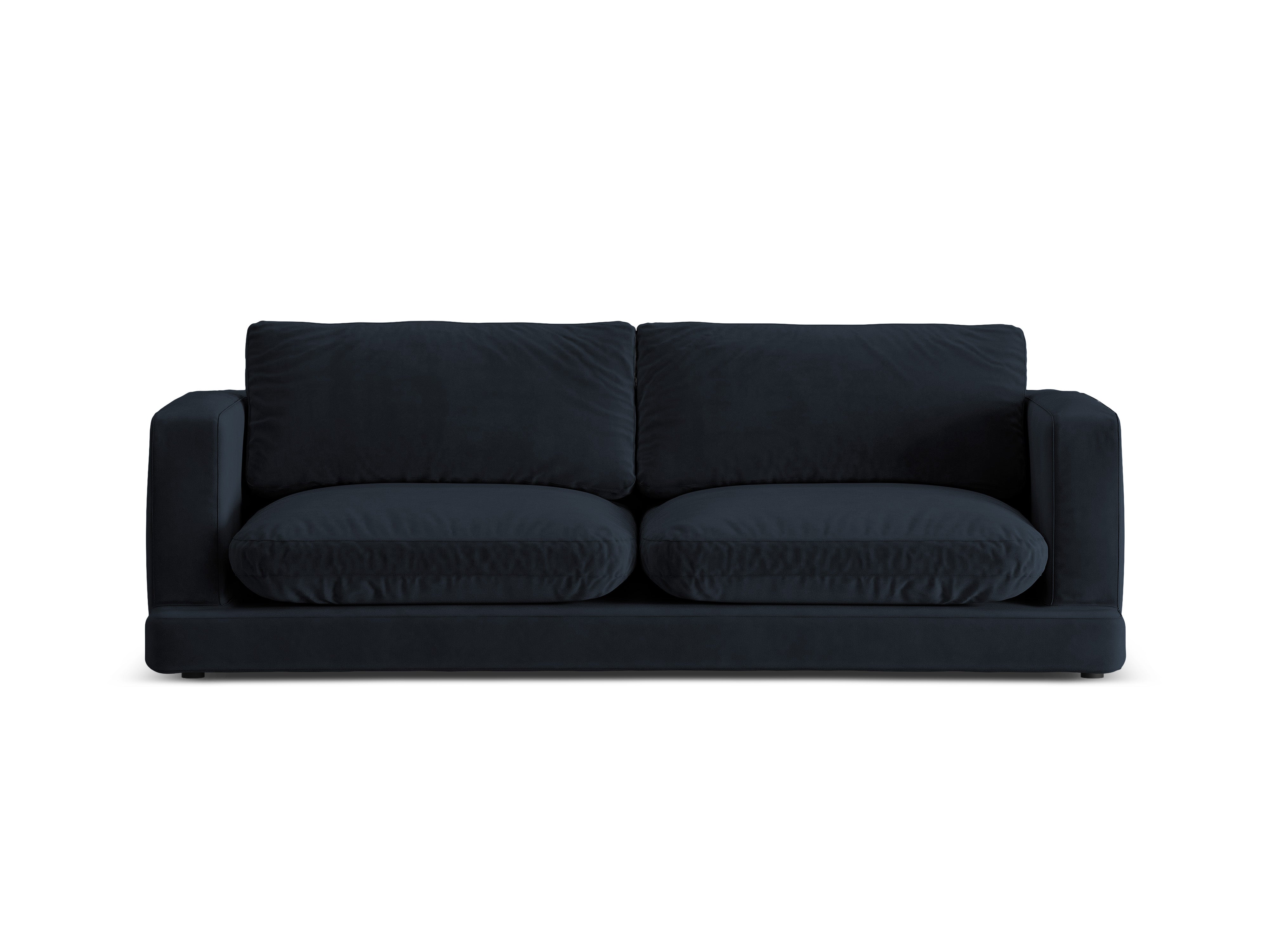 DAPHNE navy blue velvet 3-seater sofa