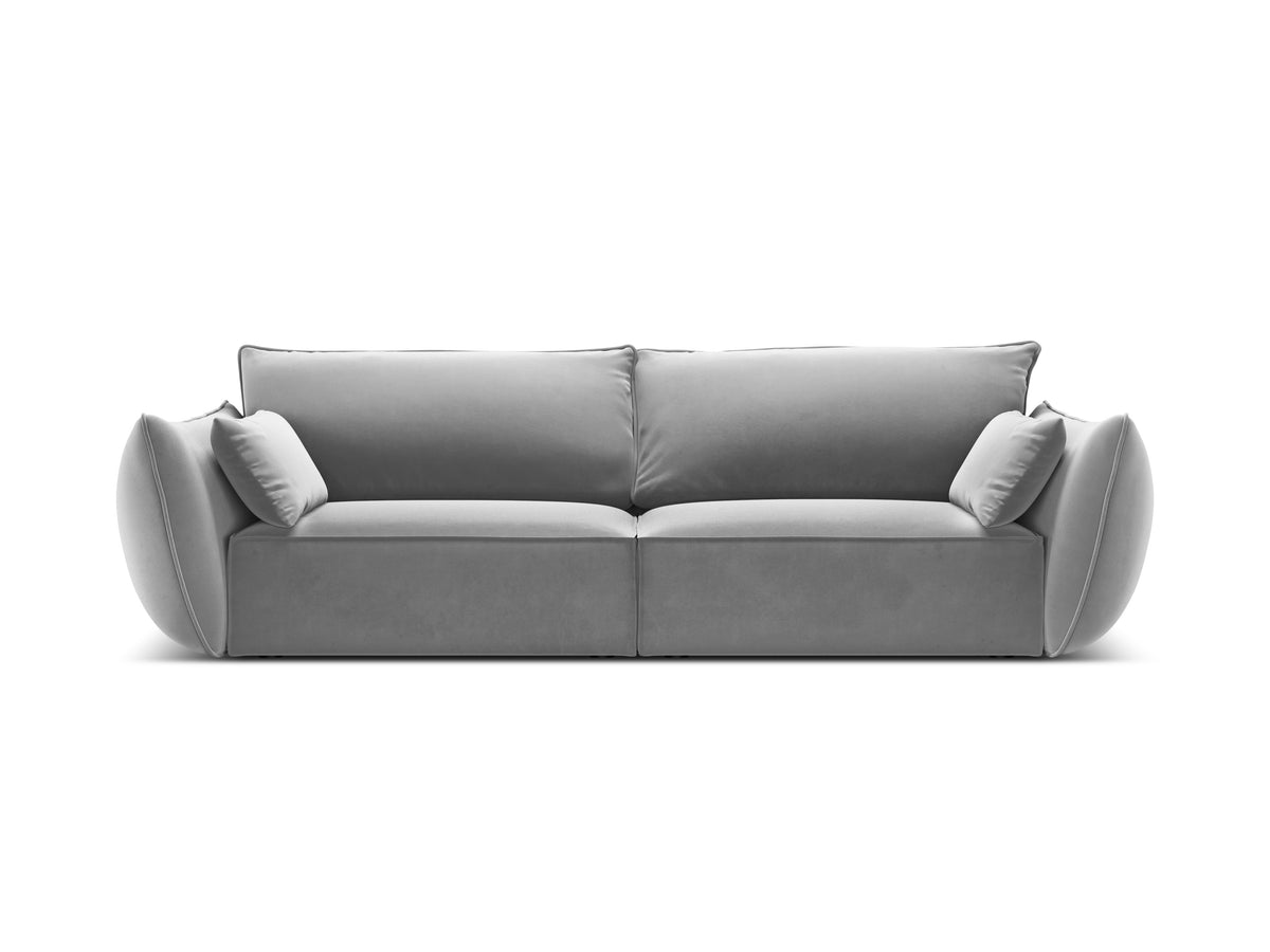 Sofa sametová 3-osobová VANDA šedá