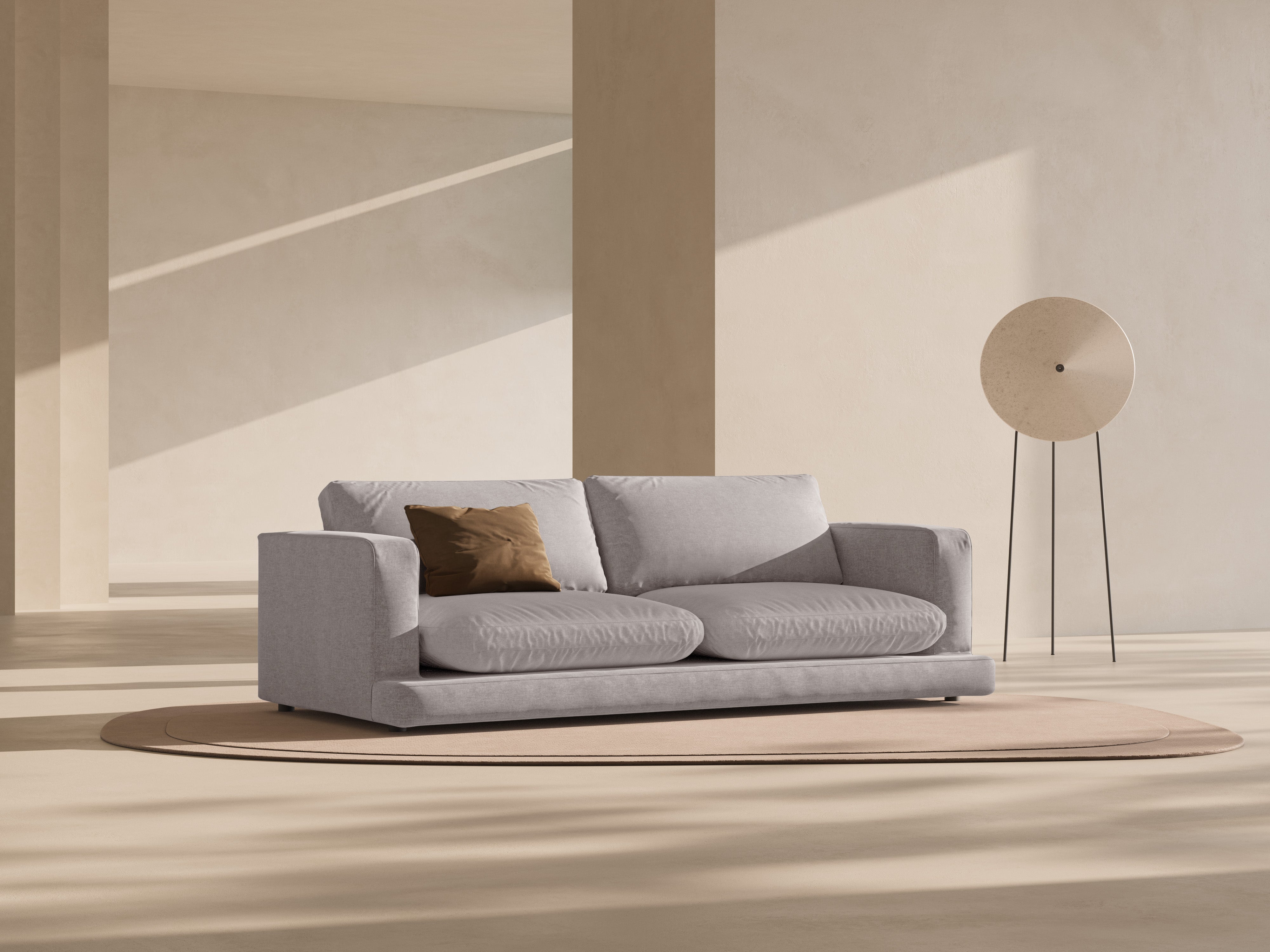 Sofa 4-osobowa DAPHNE ciepły szary szenil