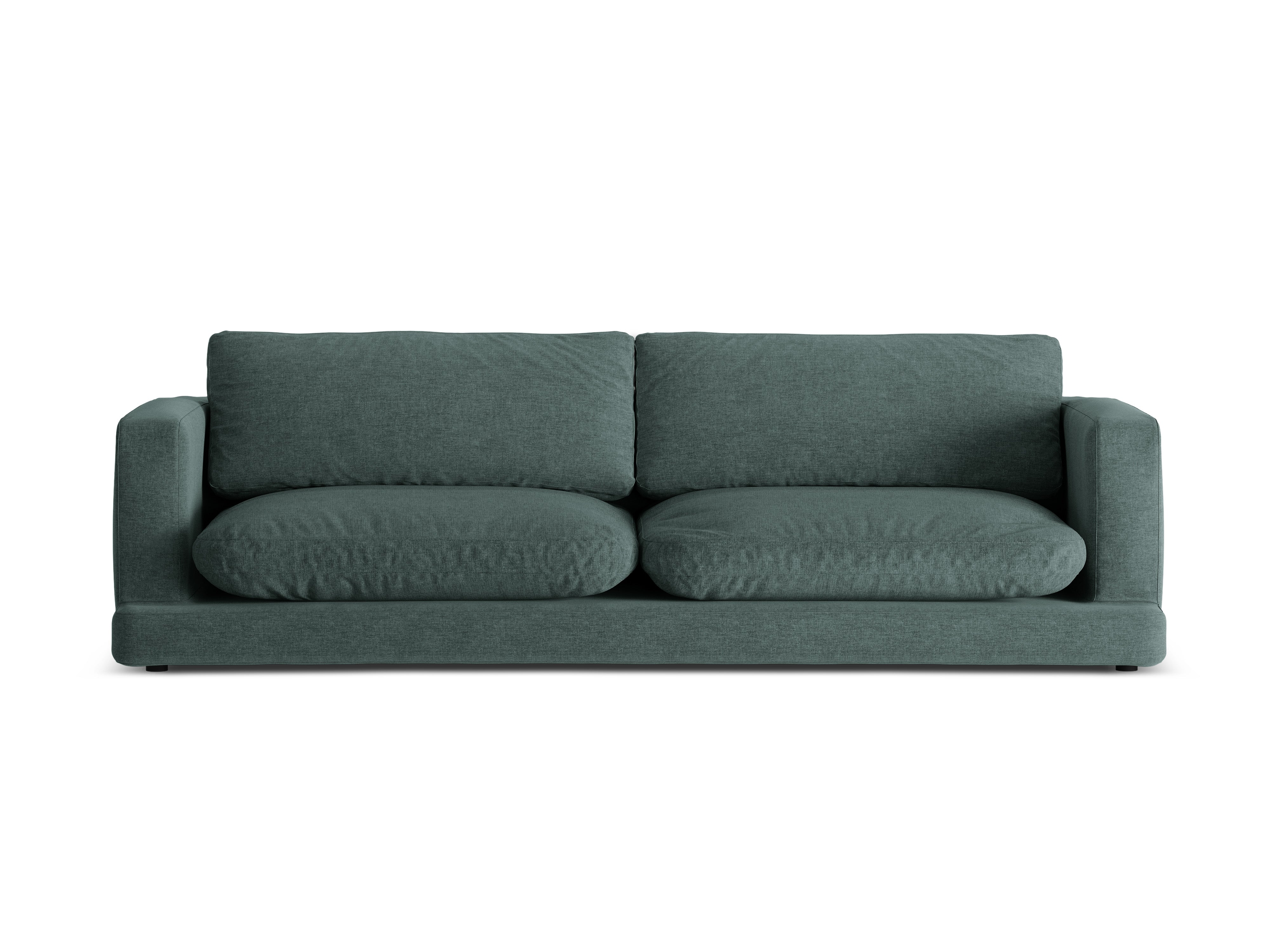 4-seater DAPHNE sofa in sea green chenille